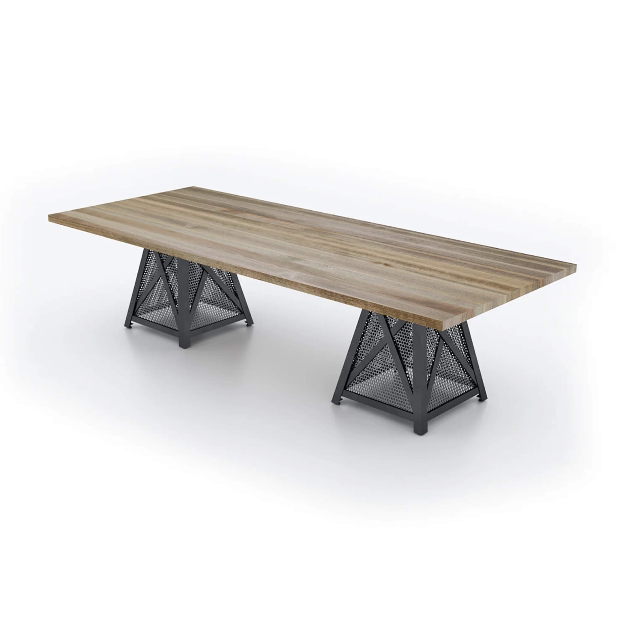Conference room tables conference table id3 industrial conference table weathered oak angle view Conference room tables conference table id3 industrial conference table weathered oak angle view