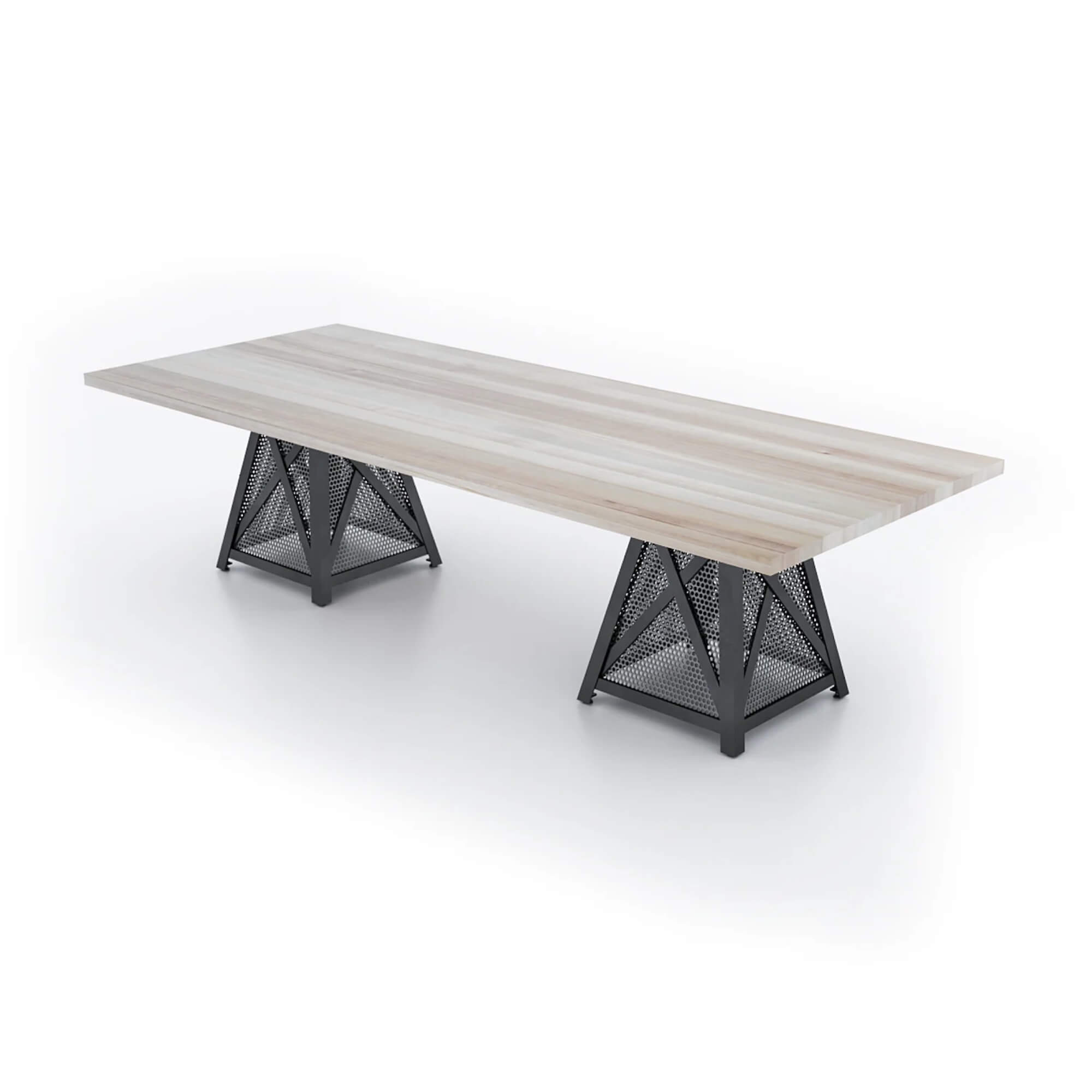 Conference room tables conference table id3 industrial conference table white wash angle view Conference room tables conference table id3 industrial conference table white wash angle view
