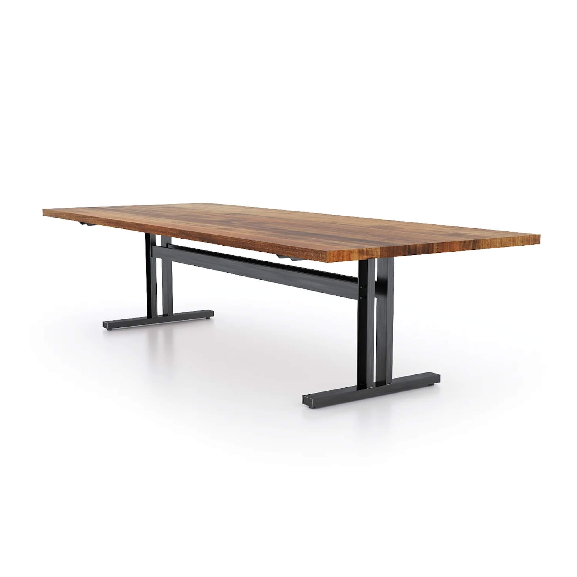 Conference room tables conference table id4 industrial conference table chestnut angle view Conference room tables conference table id4 industrial conference table chestnut angle view