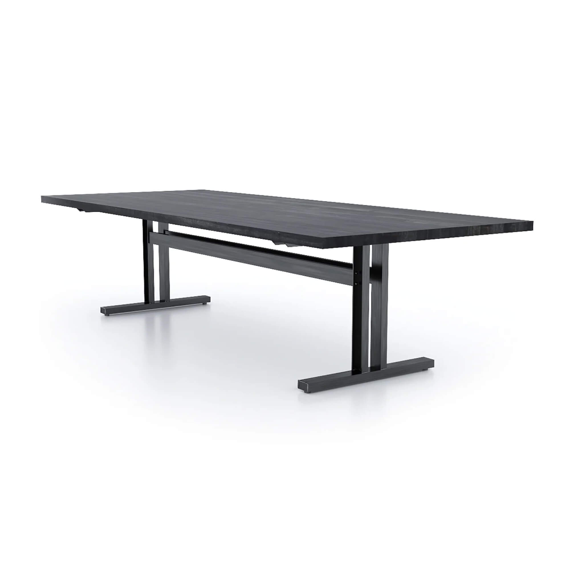 Conference room tables conference table id4 industrial conference table ebony angle view Conference room tables conference table id4 industrial conference table ebony angle view