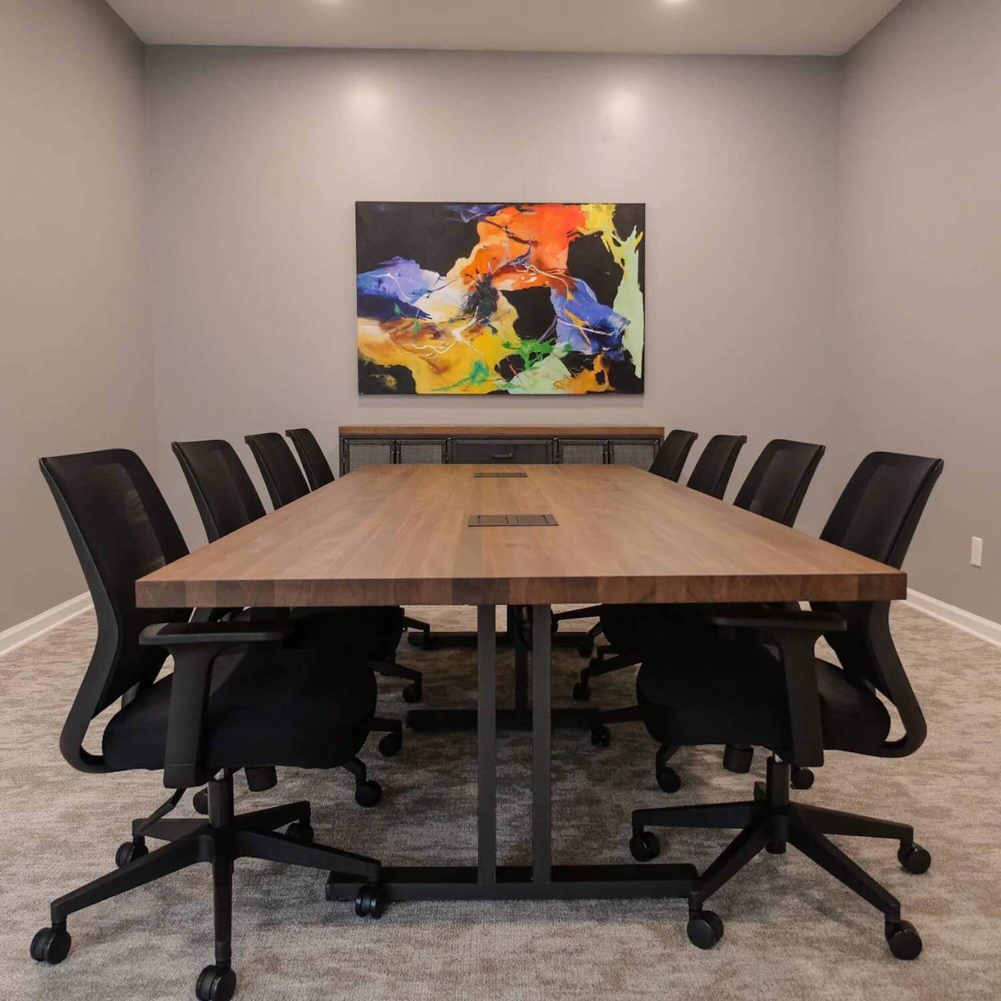 Conference room tables conference table id4 industrial conference table space view 2 1 Conference room tables conference table id4 industrial conference table space view 2 1