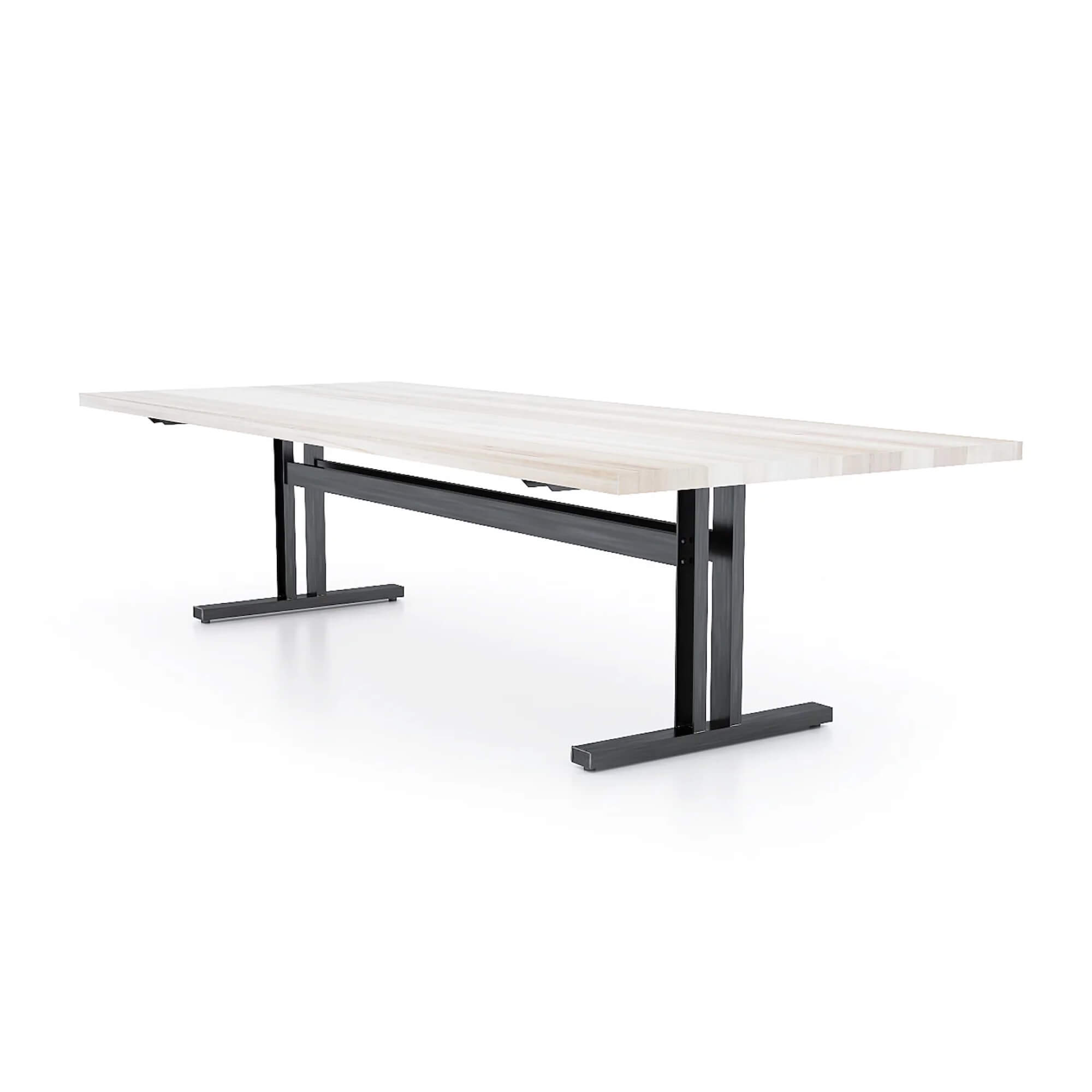 Conference room tables conference table id4 industrial conference table white wash angle view Conference room tables conference table id4 industrial conference table white wash angle view