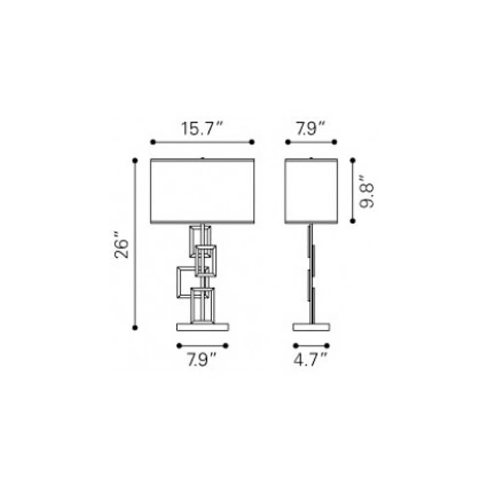 Contemporary lamp shade dimensions view Contemporary lamp shade dimensions view