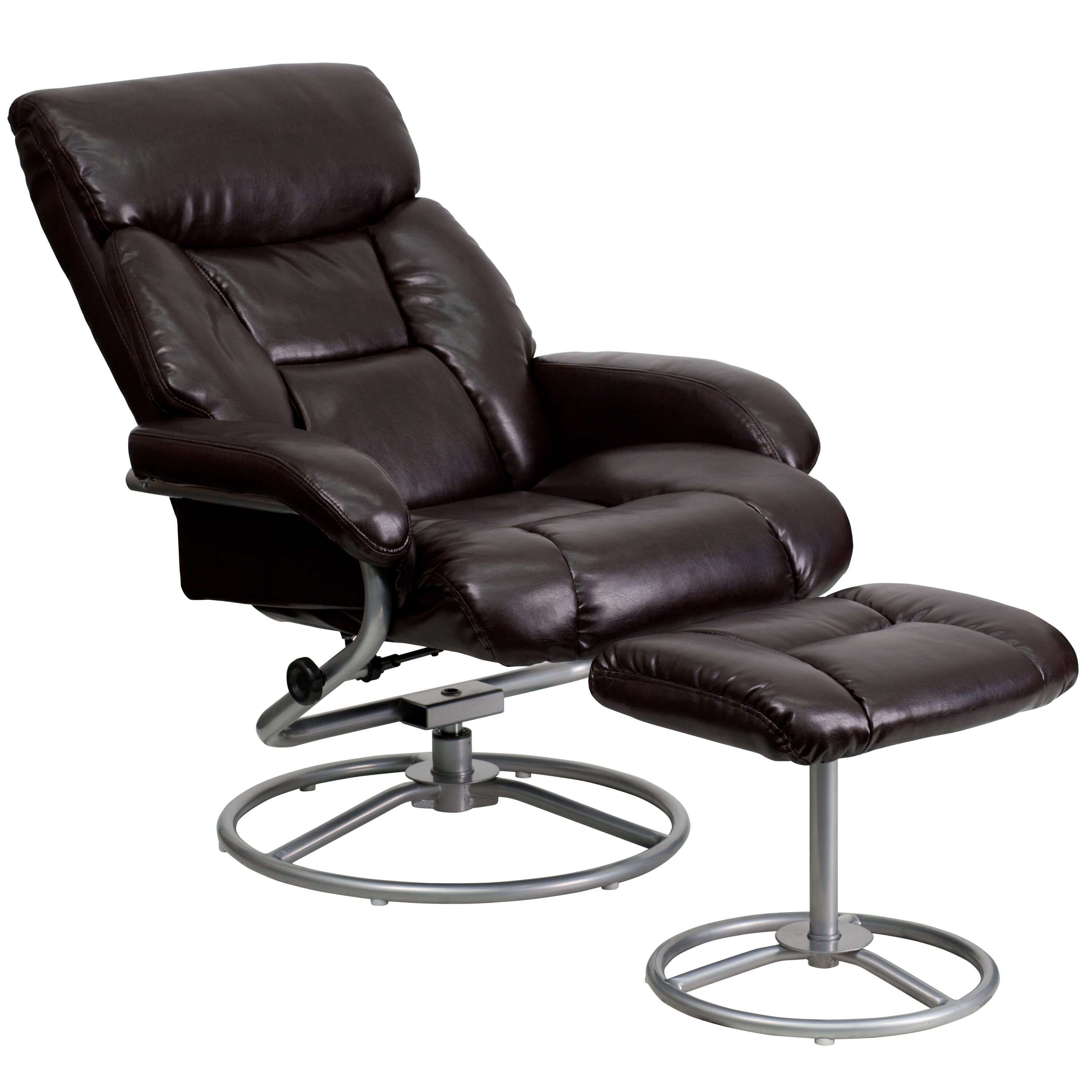 Contemporary leather recliners reclined view Contemporary leather recliners reclined view