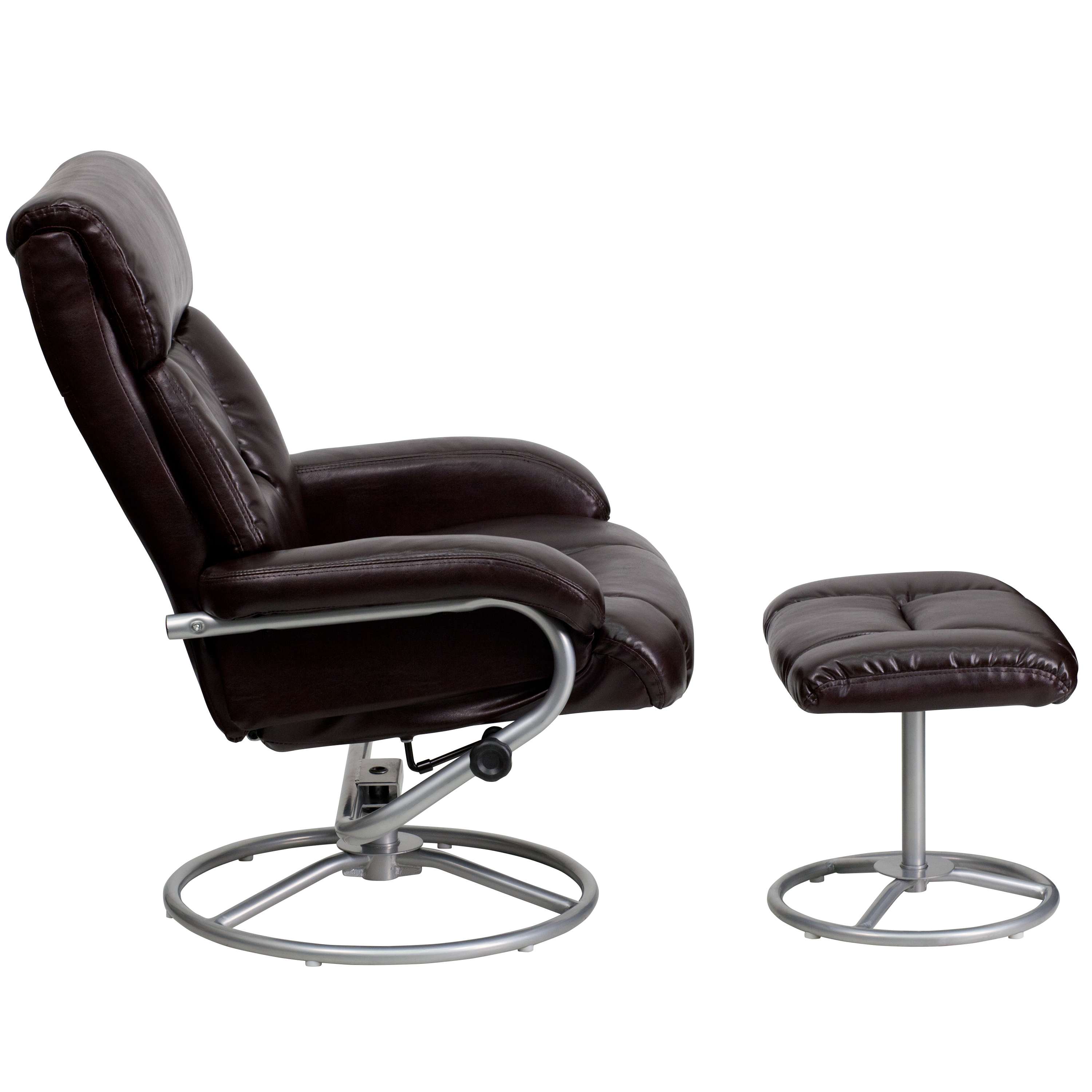 Contemporary leather recliners side view Contemporary leather recliners side view