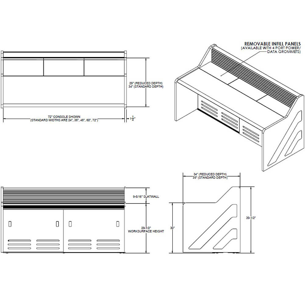 Control console custom dimensions 02 Control console custom dimensions 02
