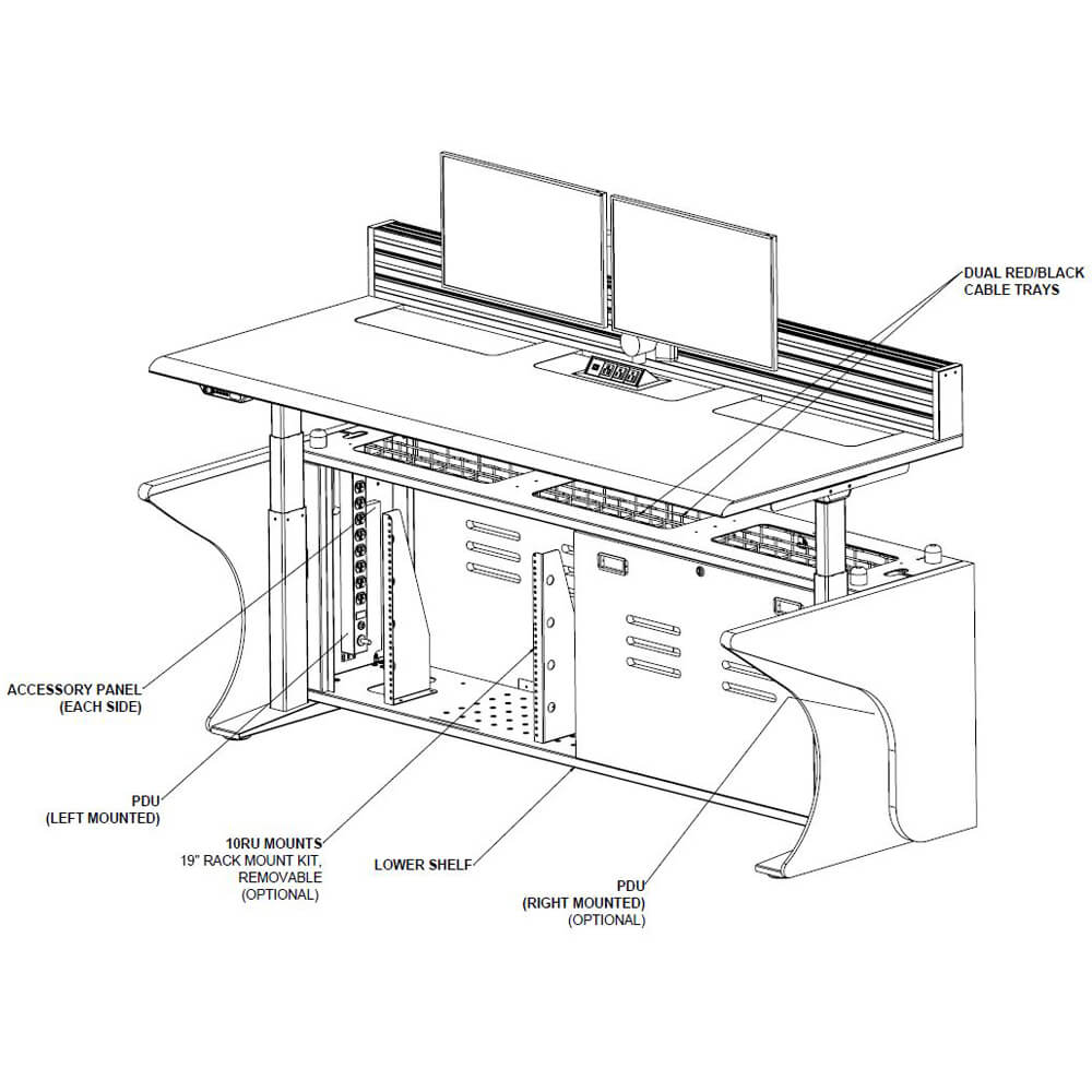 Control console furniture height adjustable details 02 Control console furniture height adjustable details 02