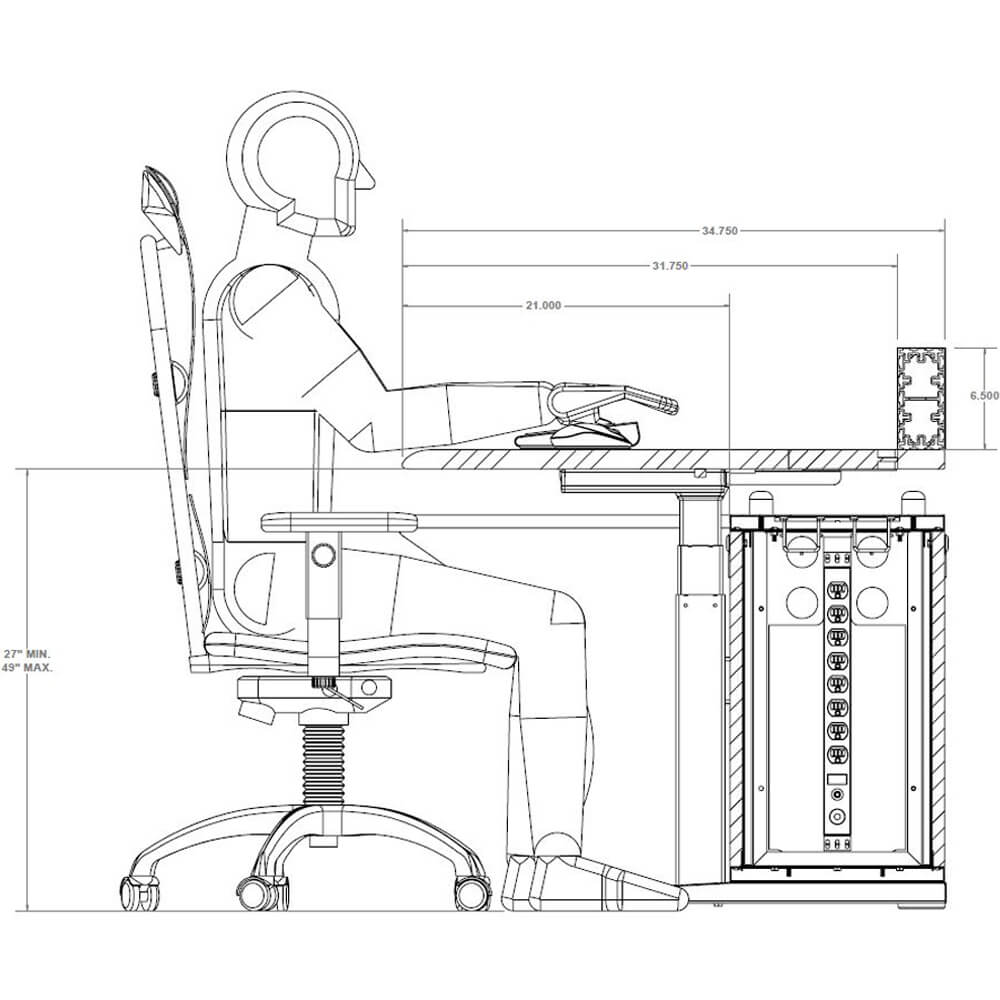 Control console furniture height adjustable ergonomics Control console furniture height adjustable ergonomics