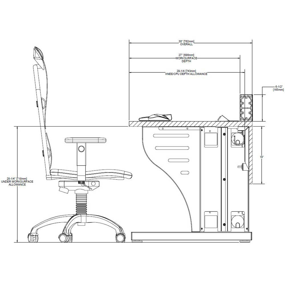 Control console furniture static dimensions 01 Control console furniture static dimensions 01