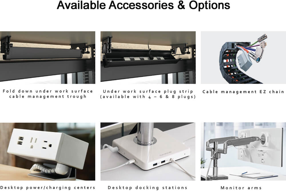 Range traiding desk available accesories and options Range traiding desk available accesories and options