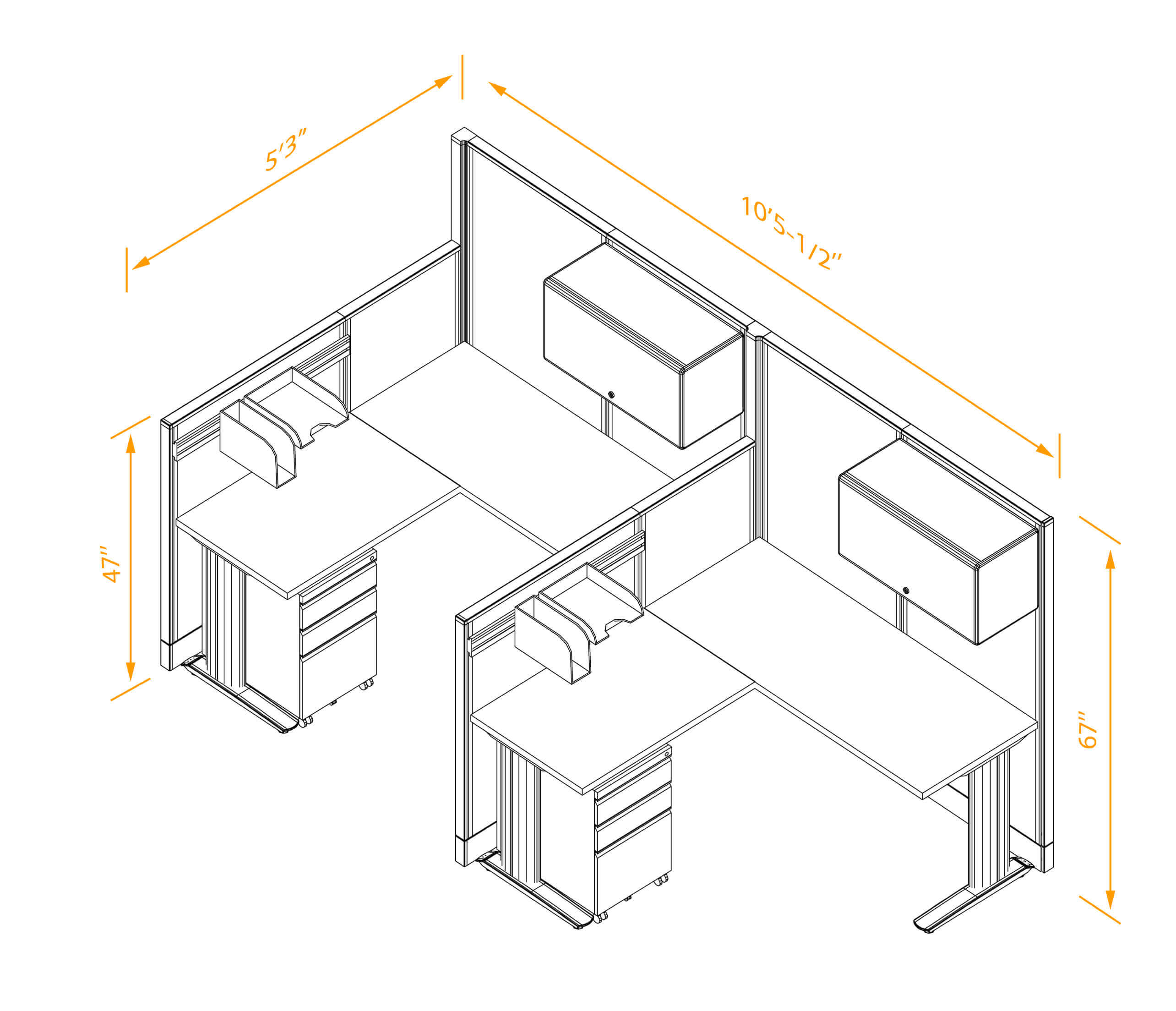L shaped workstation 2pack inline non powered with storage dimensions L shaped workstation 2pack inline non powered with storage dimensions