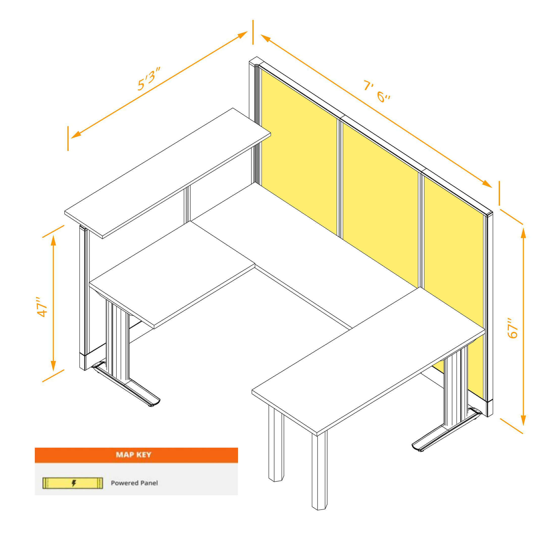 U shaped workstation powered with transaction top U shaped workstation powered with transaction top