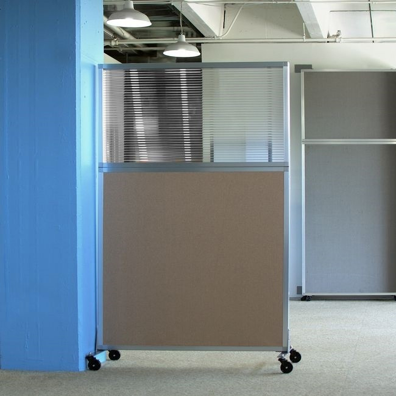 Modular panels on wheels 72h x 48w lifestyle Modular panels on wheels 72h x 48w lifestyle