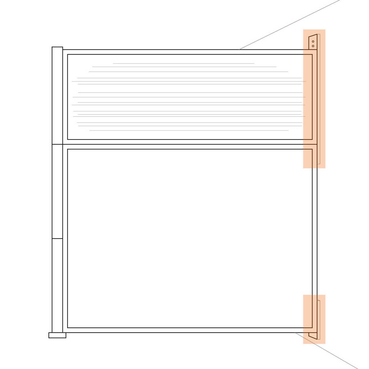 Modular panels wall bracket placement Modular panels wall bracket placement