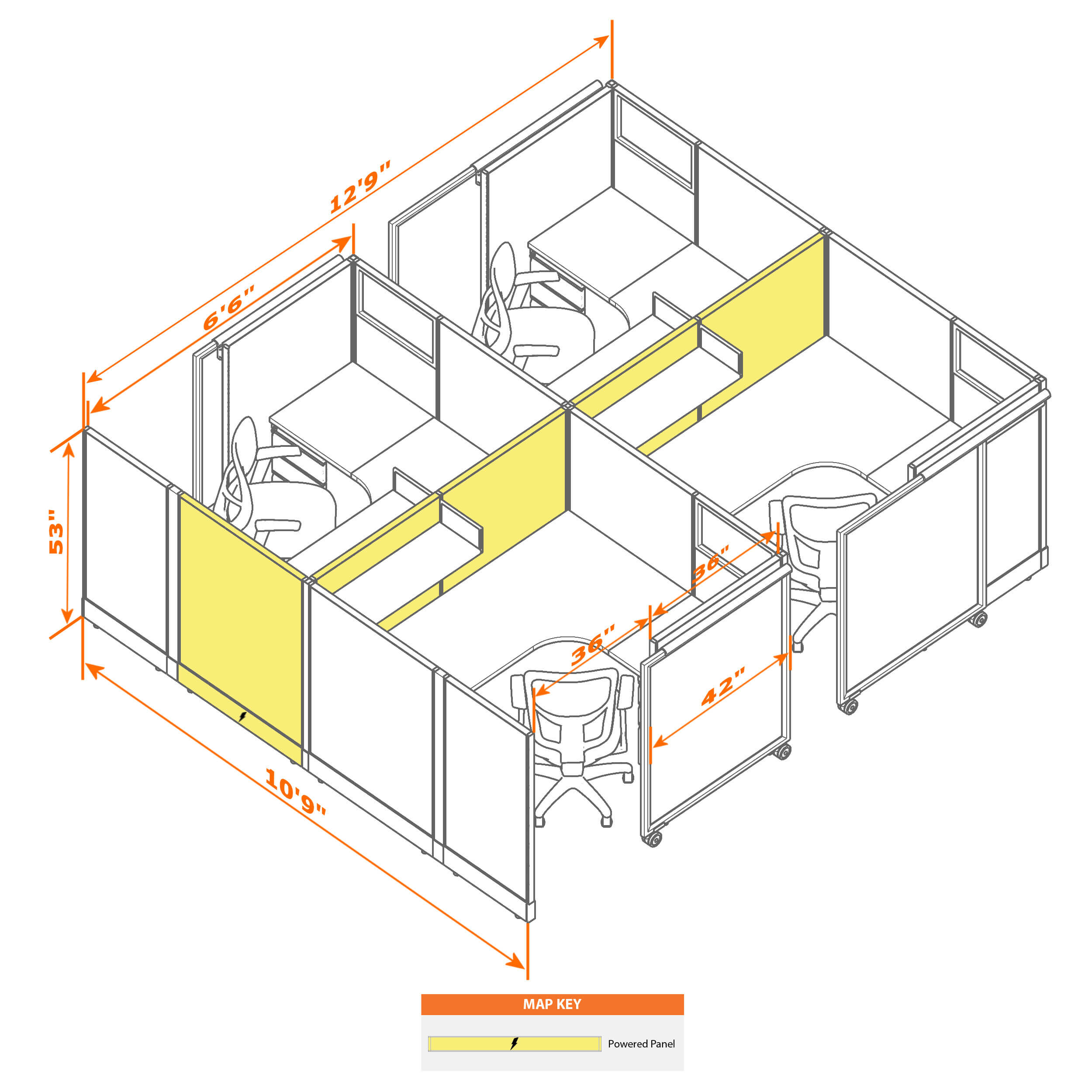 Cubicle with door 56 4c Cubicle with door 56 4c