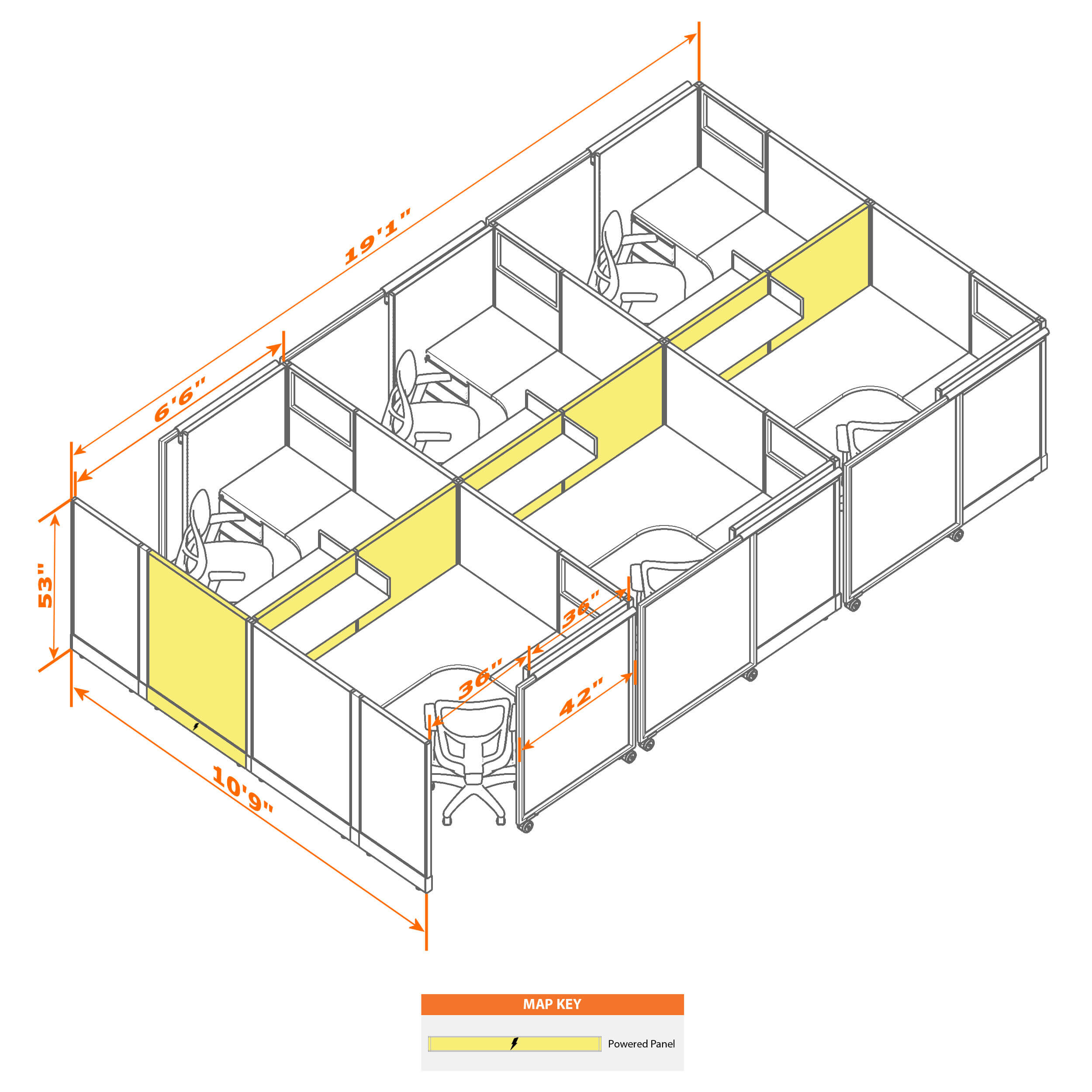 Cubicle with door 56 6c Cubicle with door 56 6c