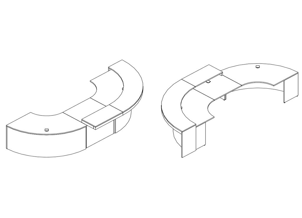 Curved reception desk spheric 3d schematic 1 Curved reception desk spheric 3d schematic 1