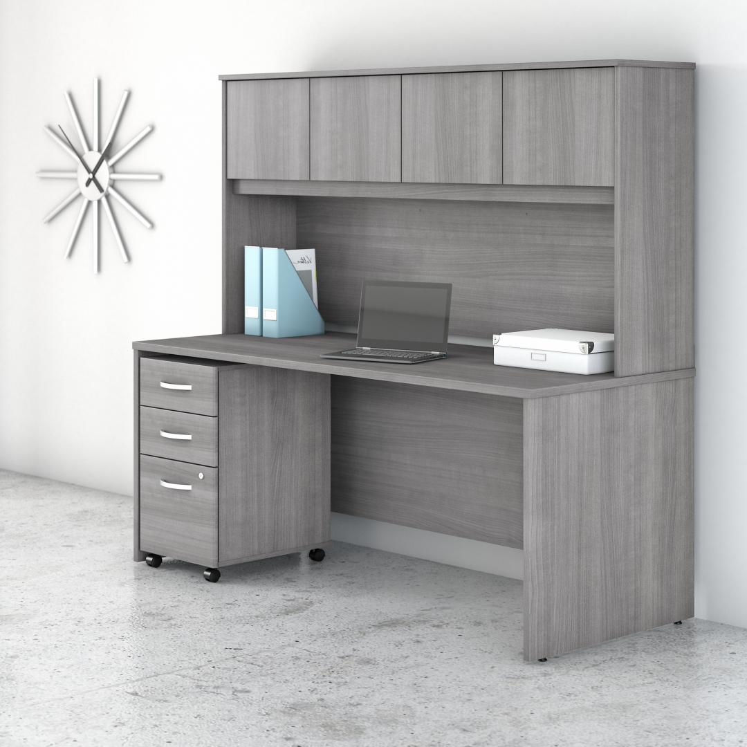 Besto office desk with hutch 71w x 29d lifestyle Besto office desk with hutch 71w x 29d lifestyle