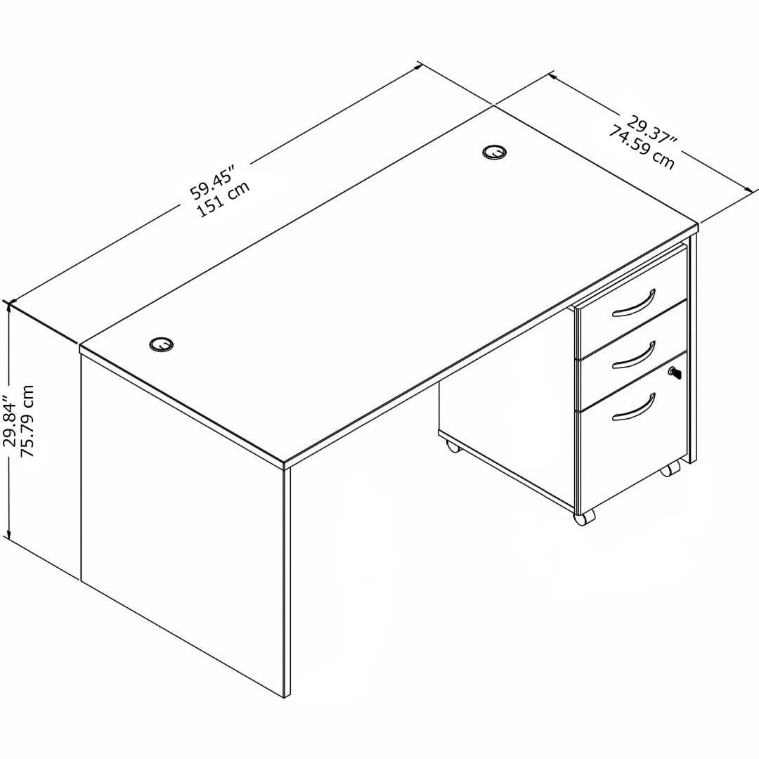 Besto straight office desk 60w x 29d measures 1 Besto straight office desk 60w x 29d measures 1