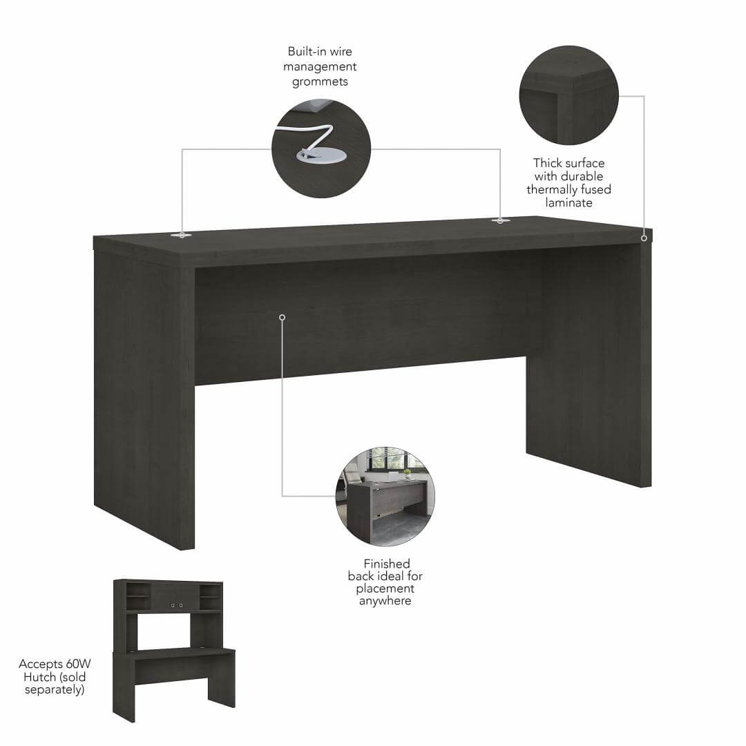 Clarity straight office desks 60w x 24d features Clarity straight office desks 60w x 24d features