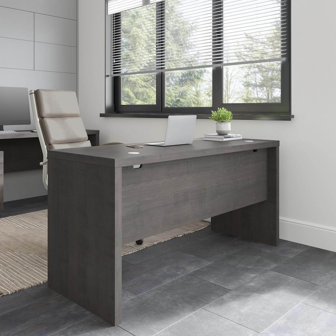 Clarity straight office desks 60w x 24d lifestyle Clarity straight office desks 60w x 24d lifestyle