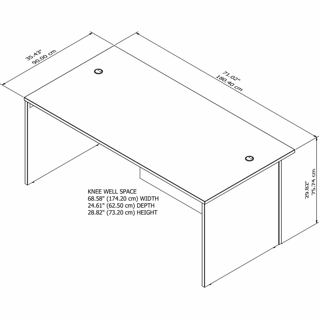 Premier straight office desk 71w x 36d measures Premier straight office desk 71w x 36d measures