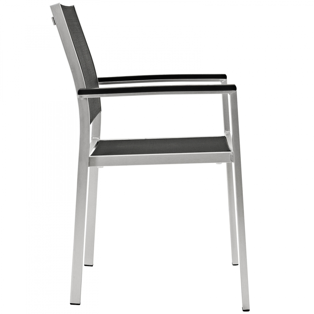 Dining chairs with metal legs side view Dining chairs with metal legs side view
