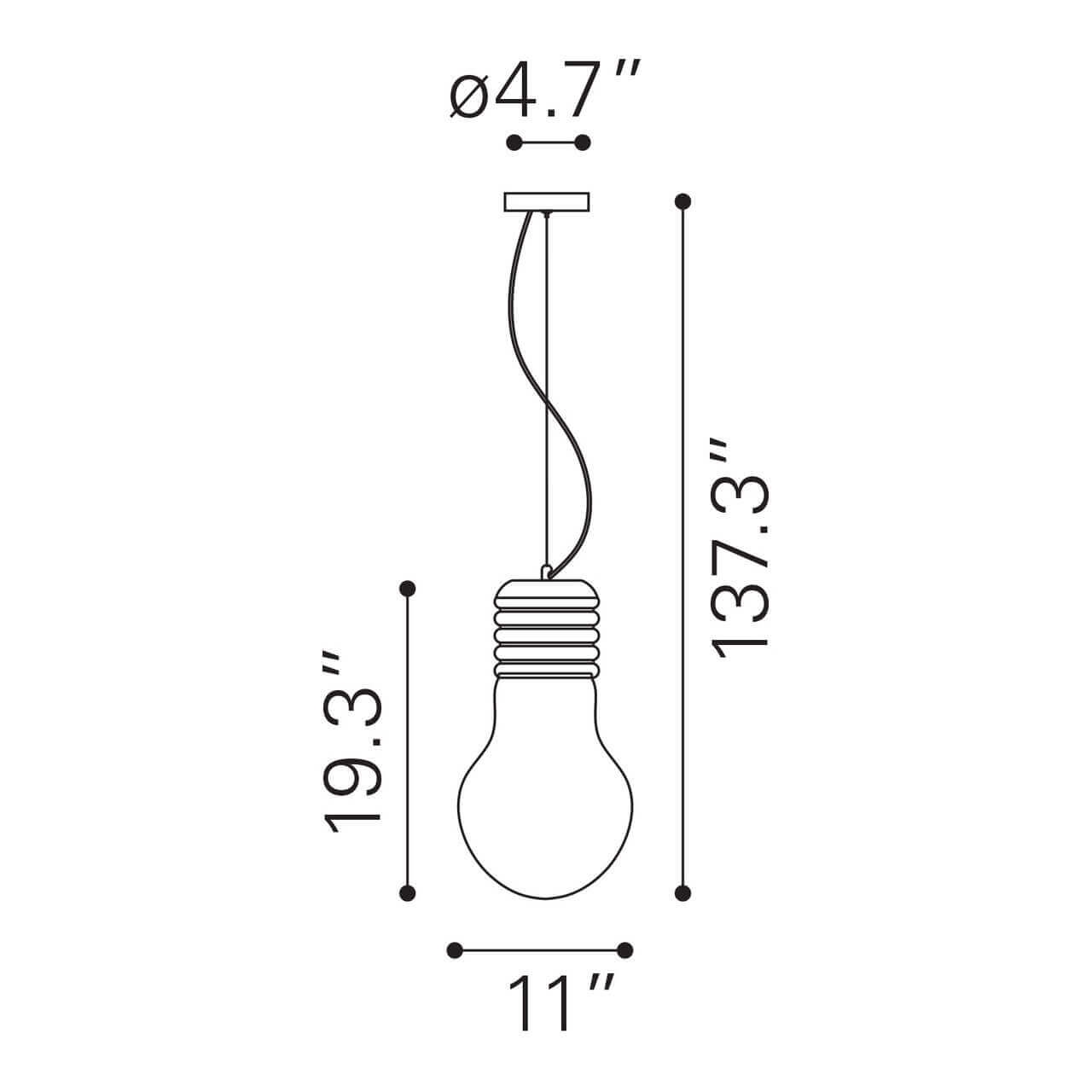 Edison bulb light fixture dimensions view Edison bulb light fixture dimensions view