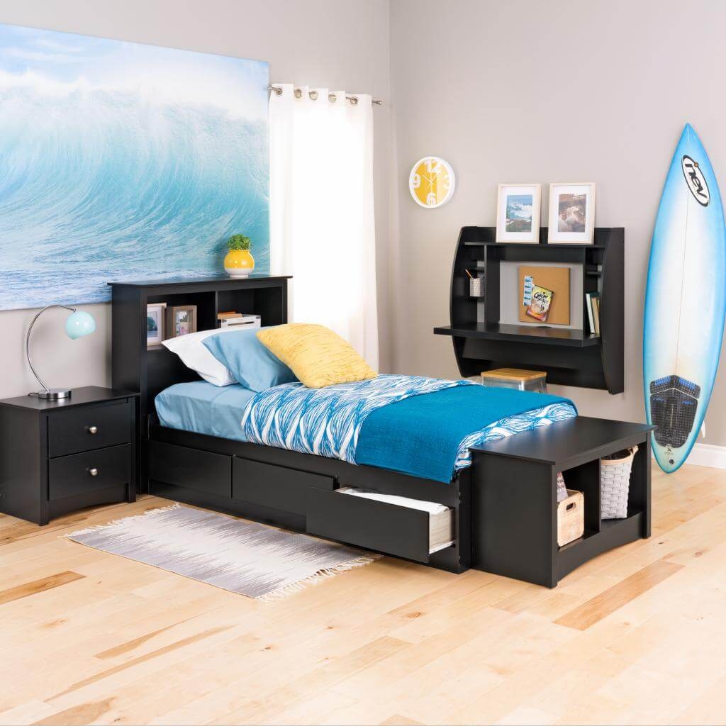 Floating desk with storage environmental 1 Floating desk with storage environmental 1