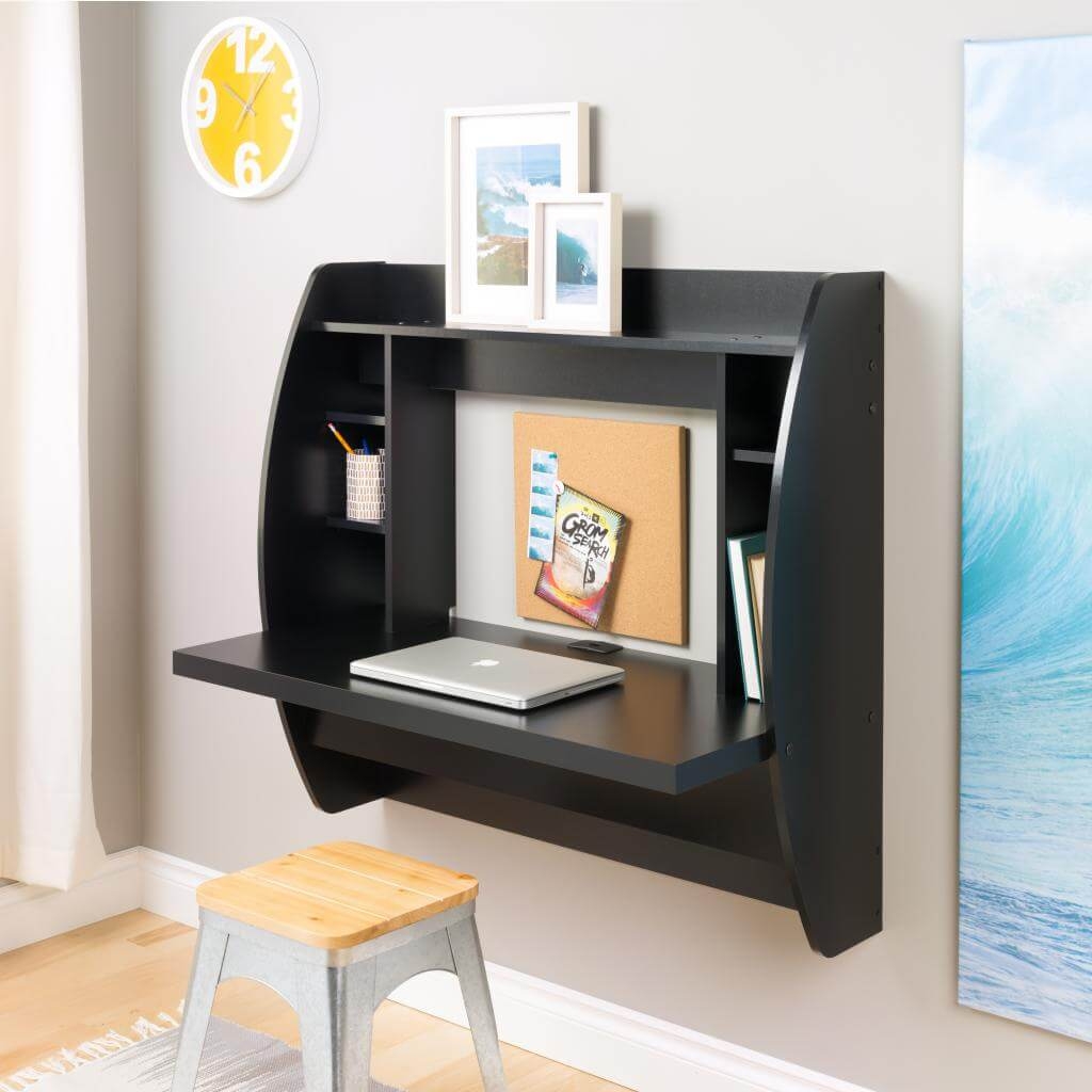 Floating desk with storage environmental Floating desk with storage environmental