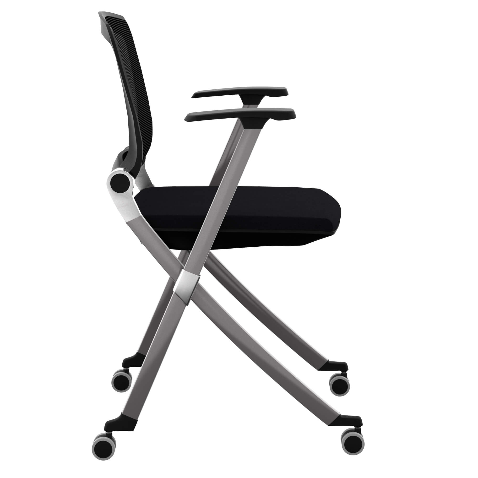 Folding office chair side view 1 Folding office chair side view 1