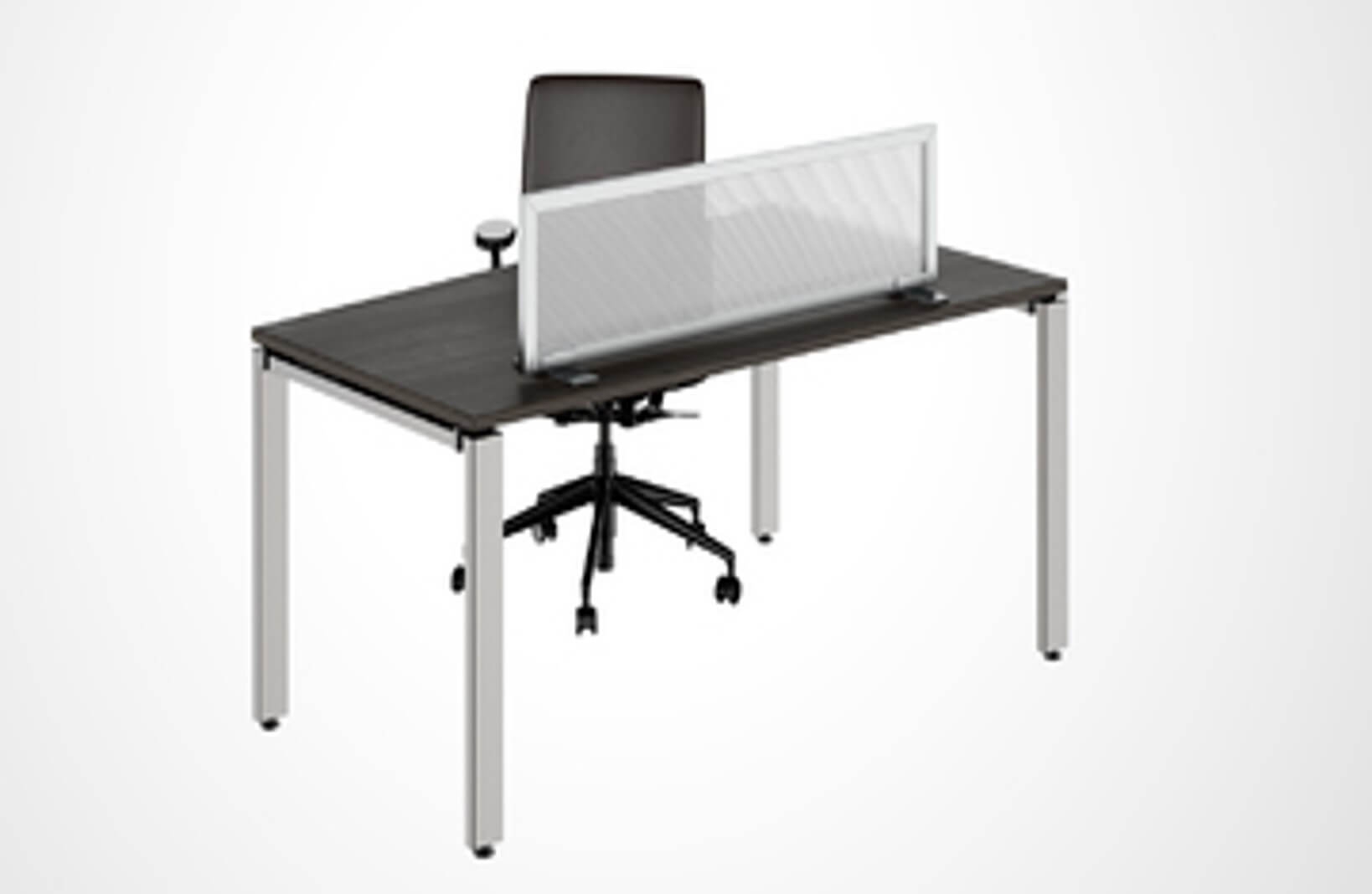 Freestanding office partition panel front view Freestanding office partition panel front view
