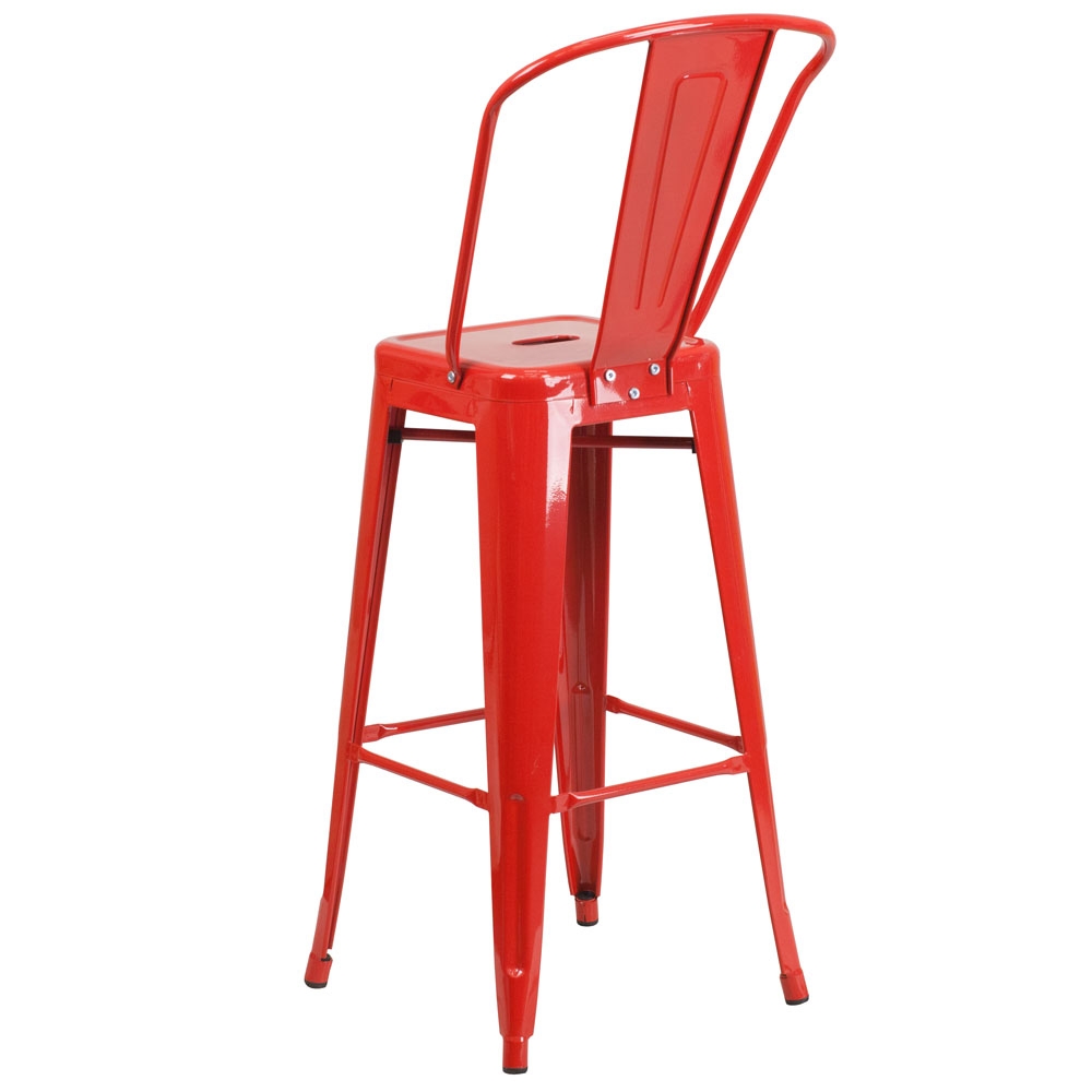 French cafe chairs back view French cafe chairs back view