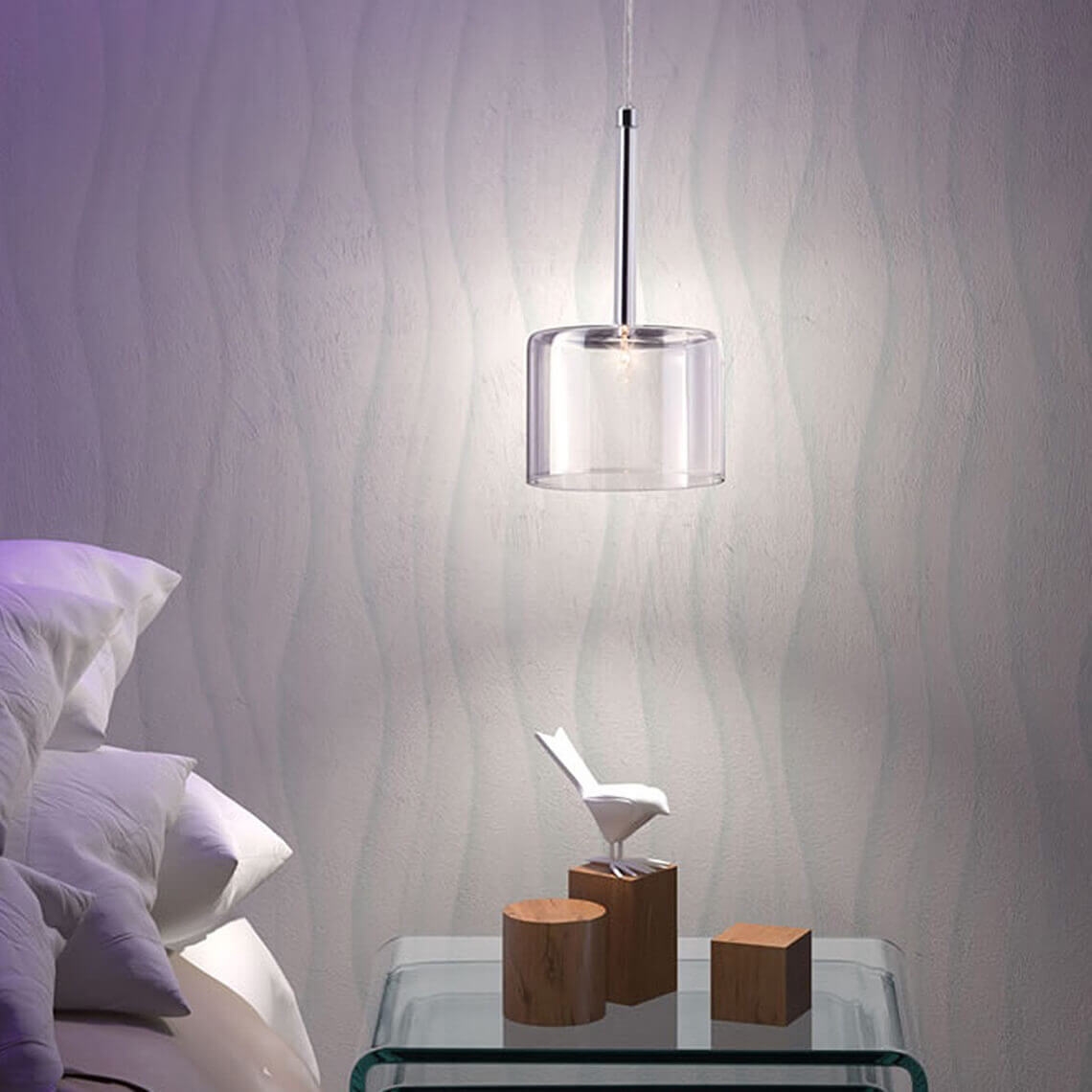 Glass pendant light environmental view Glass pendant light environmental view