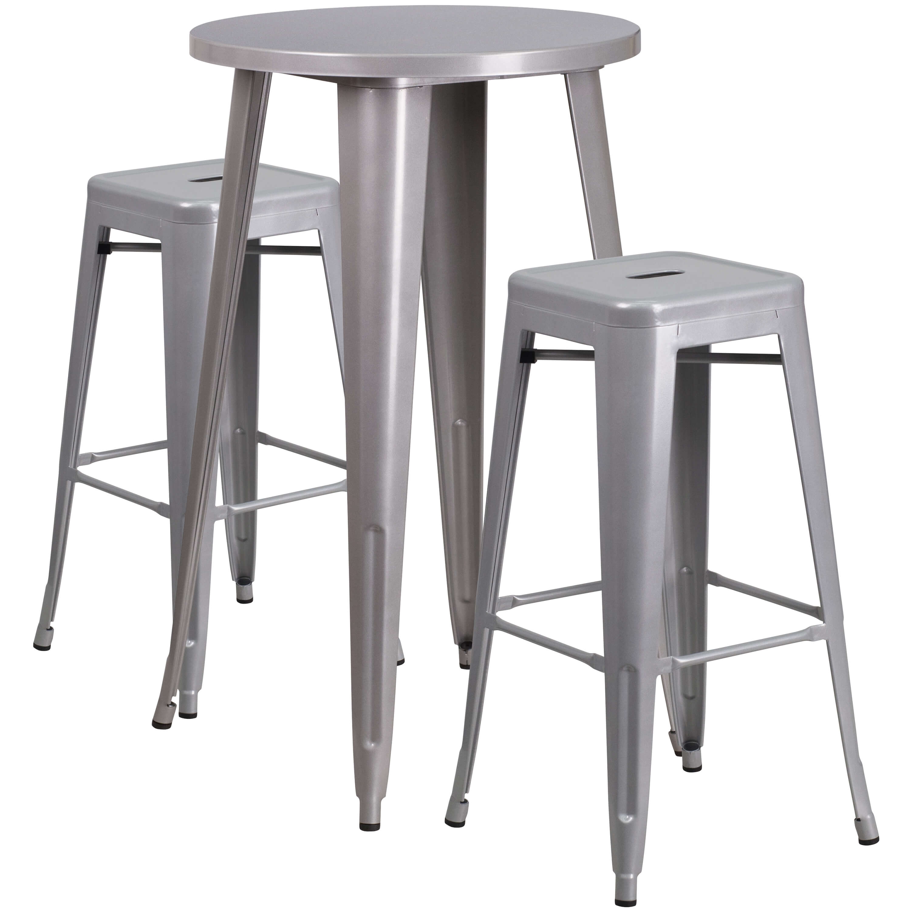 High top table set CUB CH 51080BH 2 30SQST SIL GG FLA High top table set CUB CH 51080BH 2 30SQST SIL GG FLA