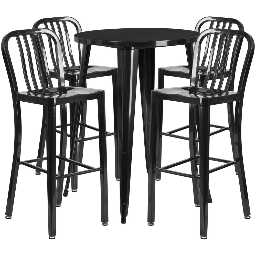 High top table set CUB CH 51090BH 4 30VRT BK GG FLA High top table set CUB CH 51090BH 4 30VRT BK GG FLA