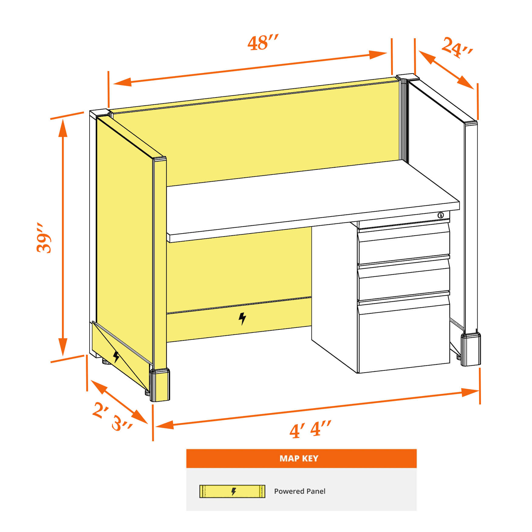 Hot desk CUB 1 39 P 24 WHT WH PSO Hot desk CUB 1 39 P 24 WHT WH PSO