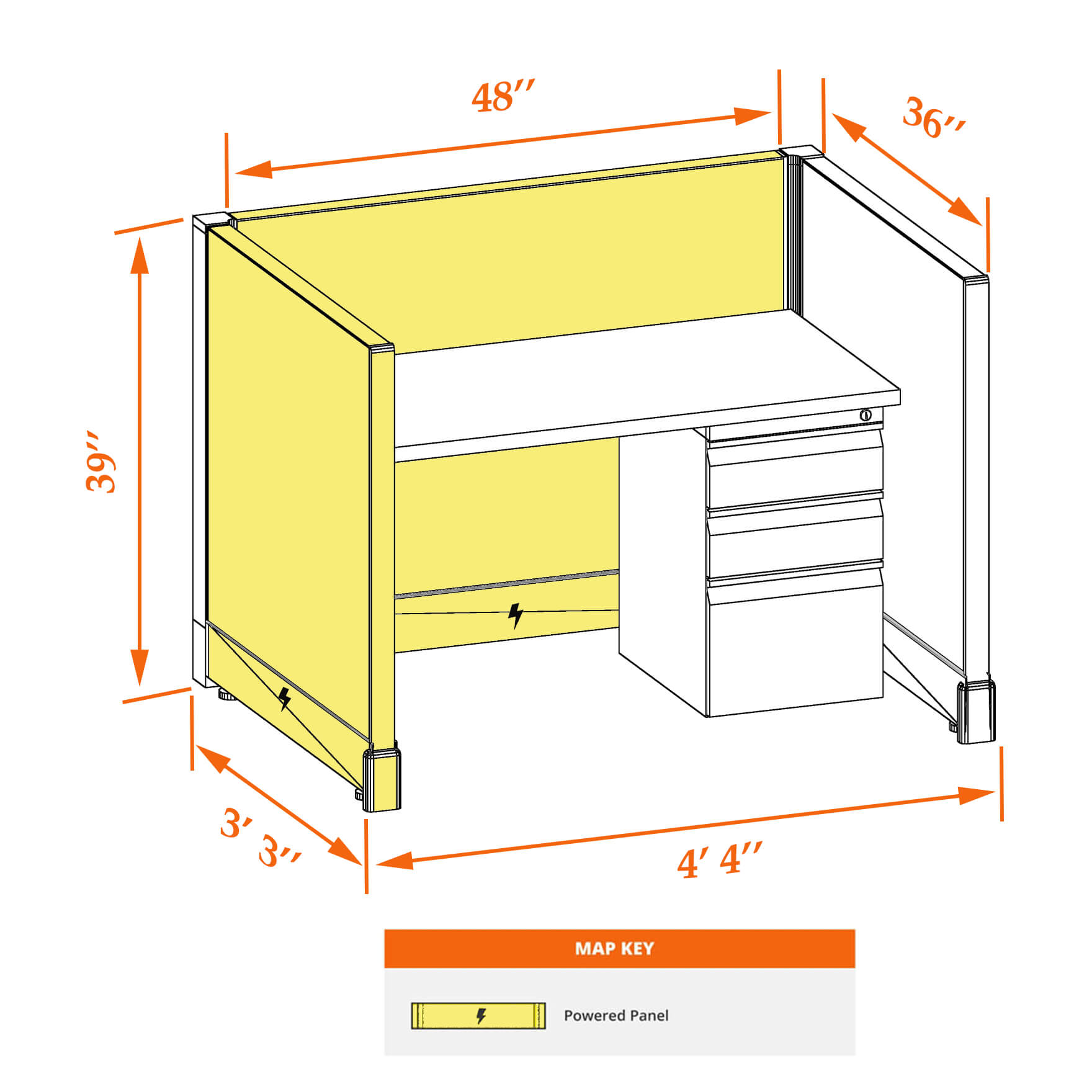 Hot desk CUB 1 39 P 34 WHT WH PSO Hot desk CUB 1 39 P 34 WHT WH PSO