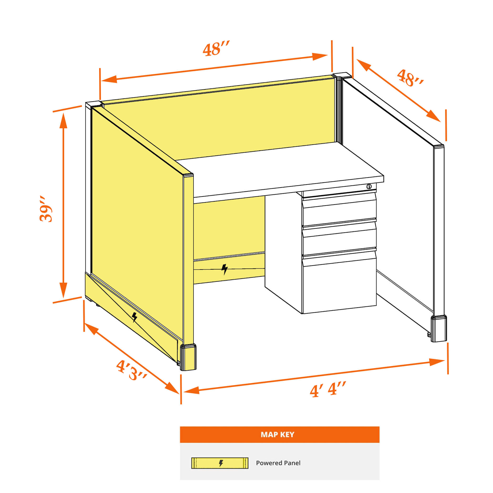 Hot desk CUB 1 39 P 44 WHT WH PSO Hot desk CUB 1 39 P 44 WHT WH PSO
