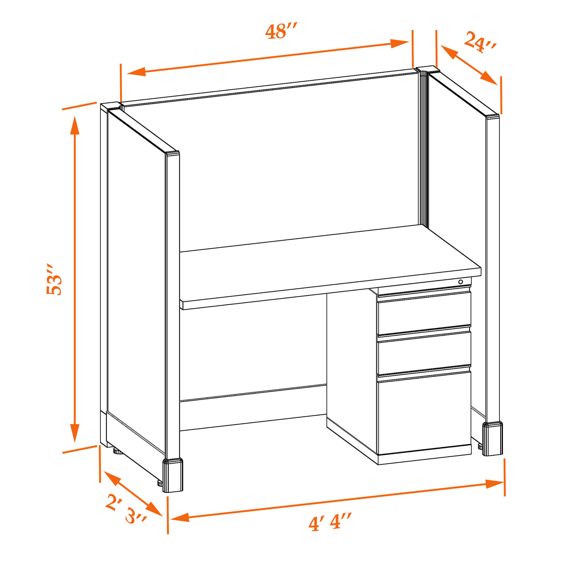 Hot desk CUB 1 53 24 WHT WH PSO Hot desk CUB 1 53 24 WHT WH PSO
