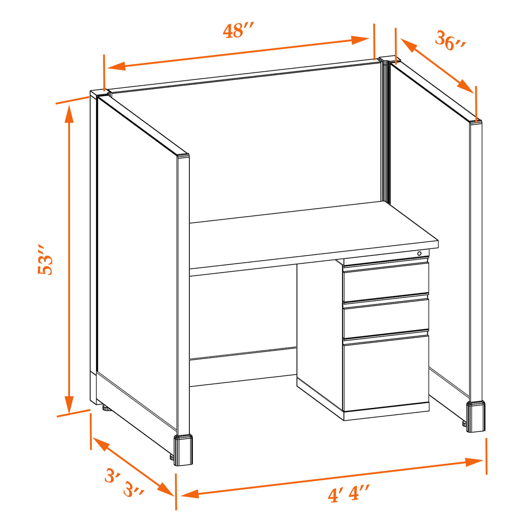 Hot desk CUB 1 53 34 WHT WH PSO Hot desk CUB 1 53 34 WHT WH PSO
