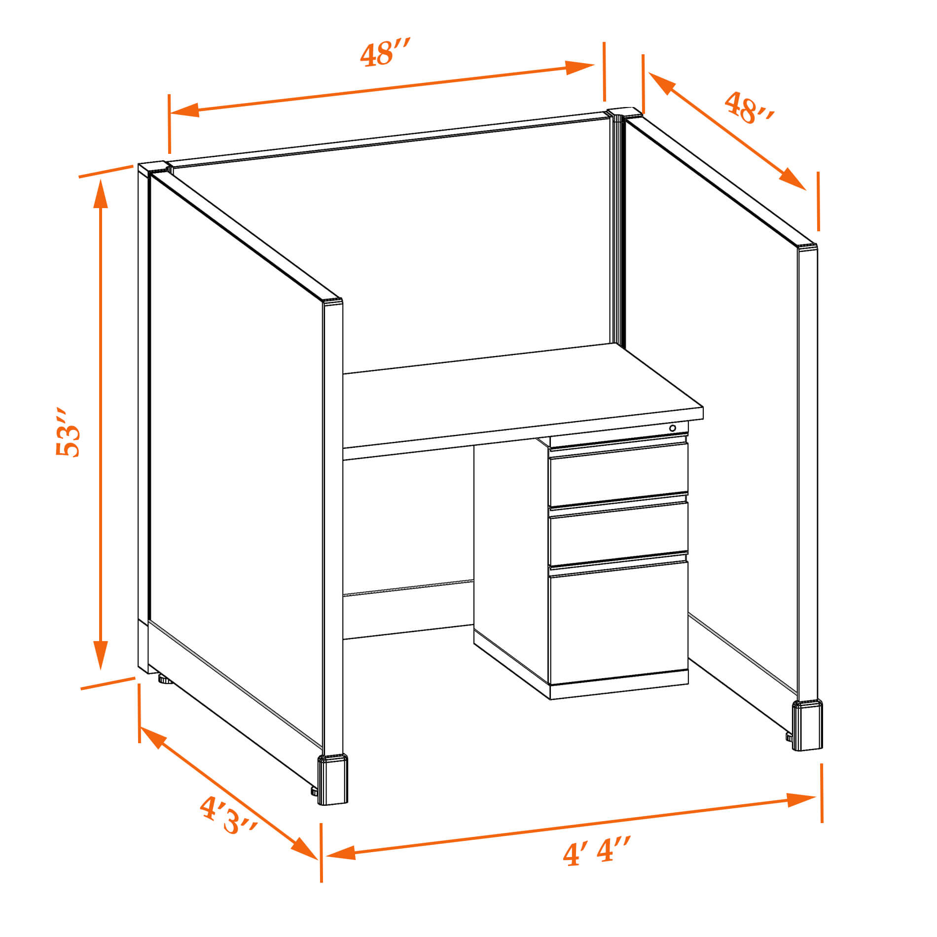 Hot desk CUB 1 53 44 WHT WH PSO Hot desk CUB 1 53 44 WHT WH PSO