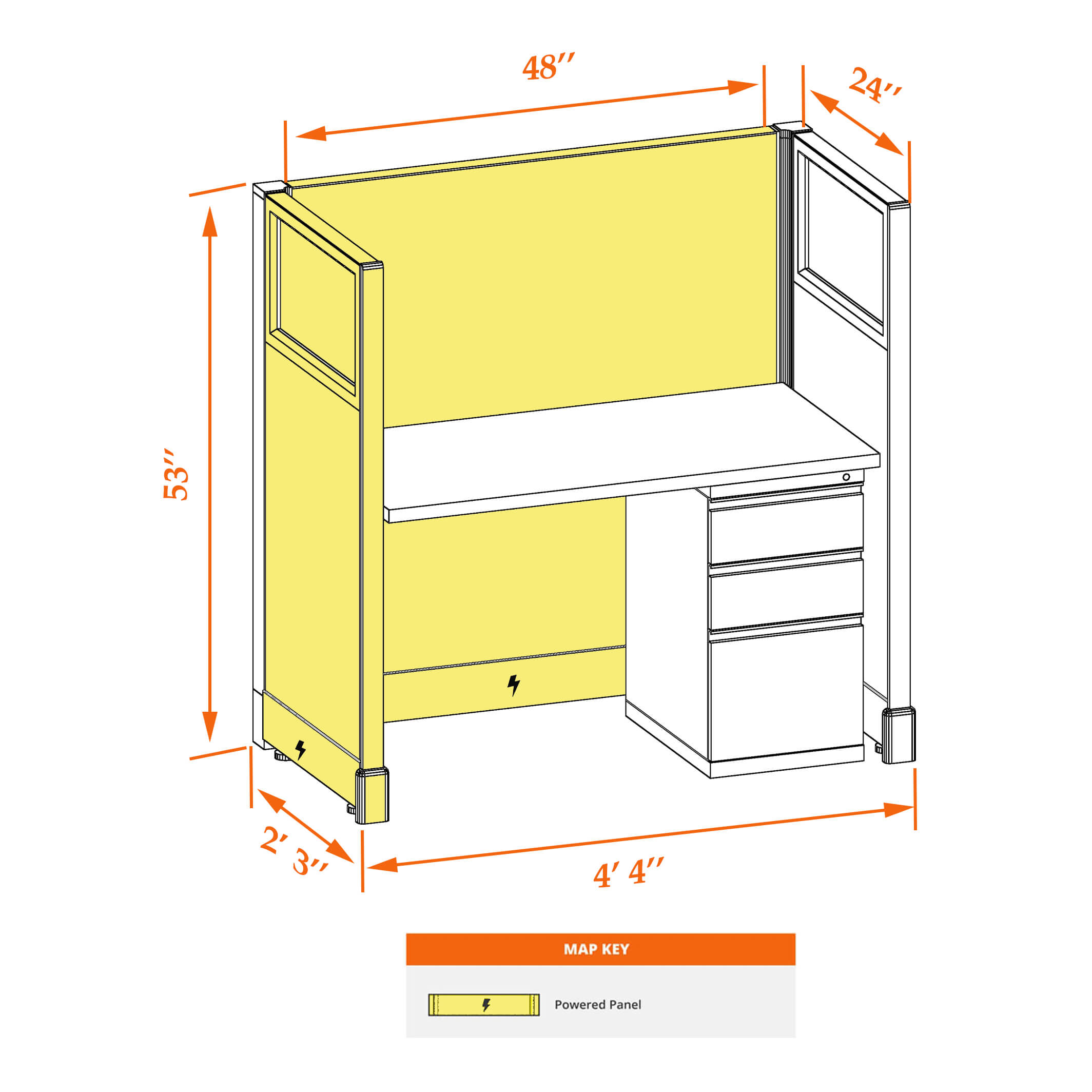 Hot desk CUB 1 53 P 24 G WHT WH PSO Hot desk CUB 1 53 P 24 G WHT WH PSO