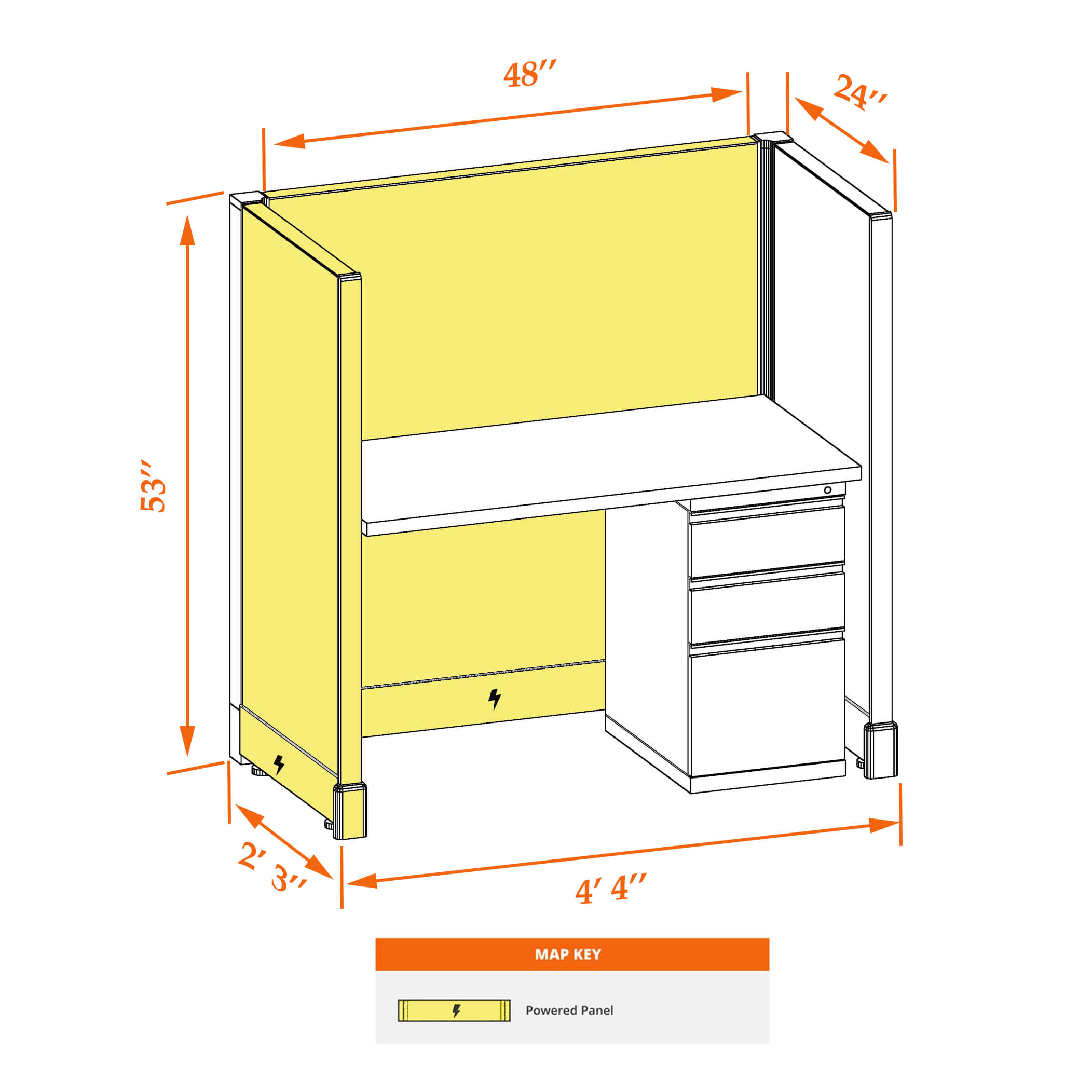 Hot desk CUB 1 53 P 24 WHT WH PSO Hot desk CUB 1 53 P 24 WHT WH PSO