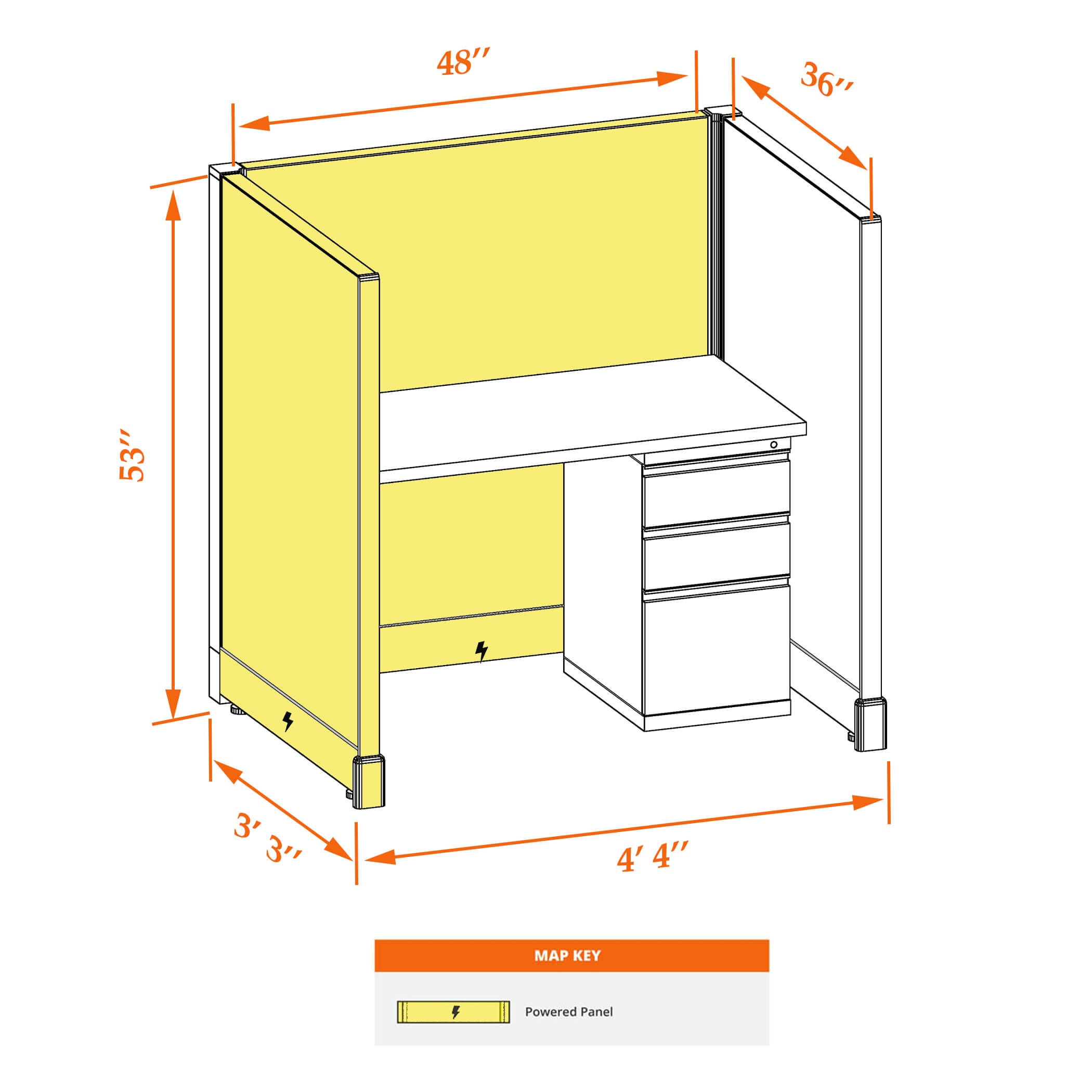 Hot desk CUB 1 53 P 34 WHT WH PSO Hot desk CUB 1 53 P 34 WHT WH PSO