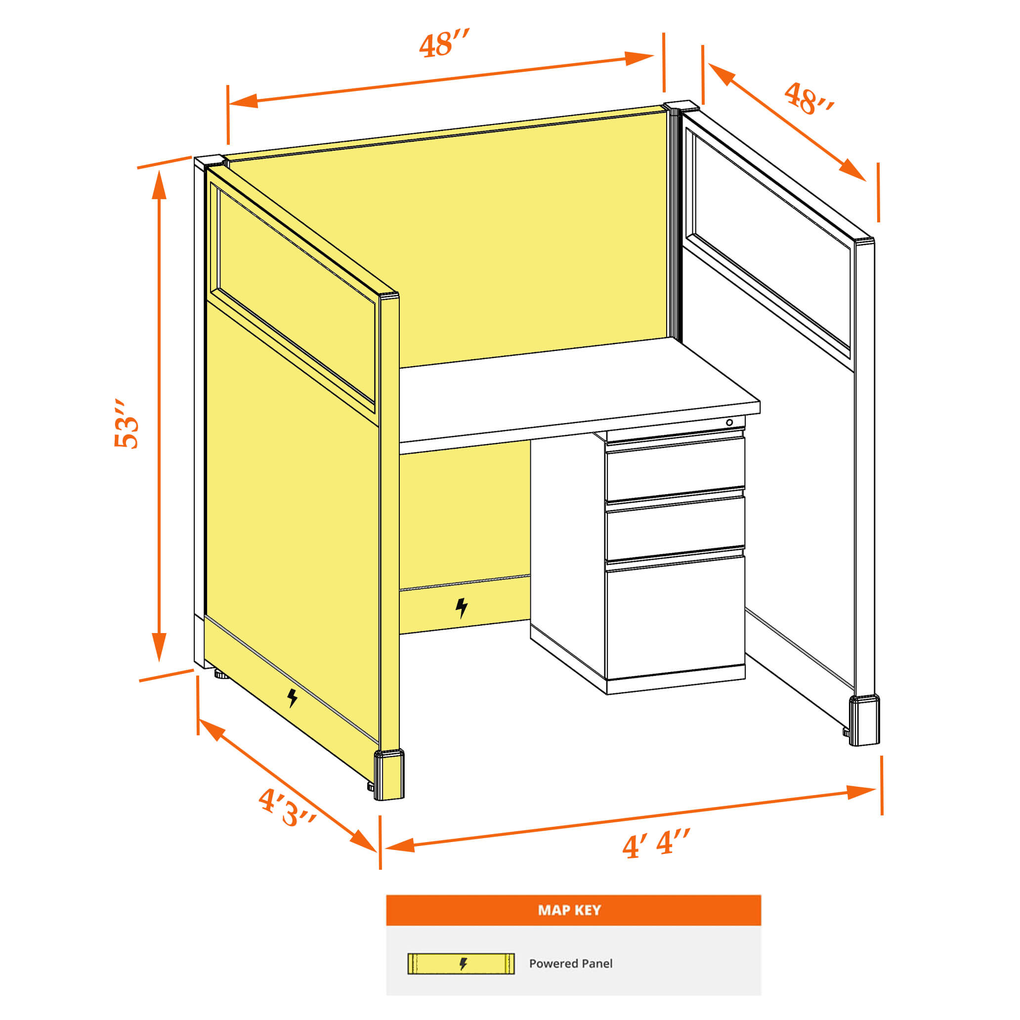 Hot desk CUB 1 53 P 44 G WHT WH PSO Hot desk CUB 1 53 P 44 G WHT WH PSO