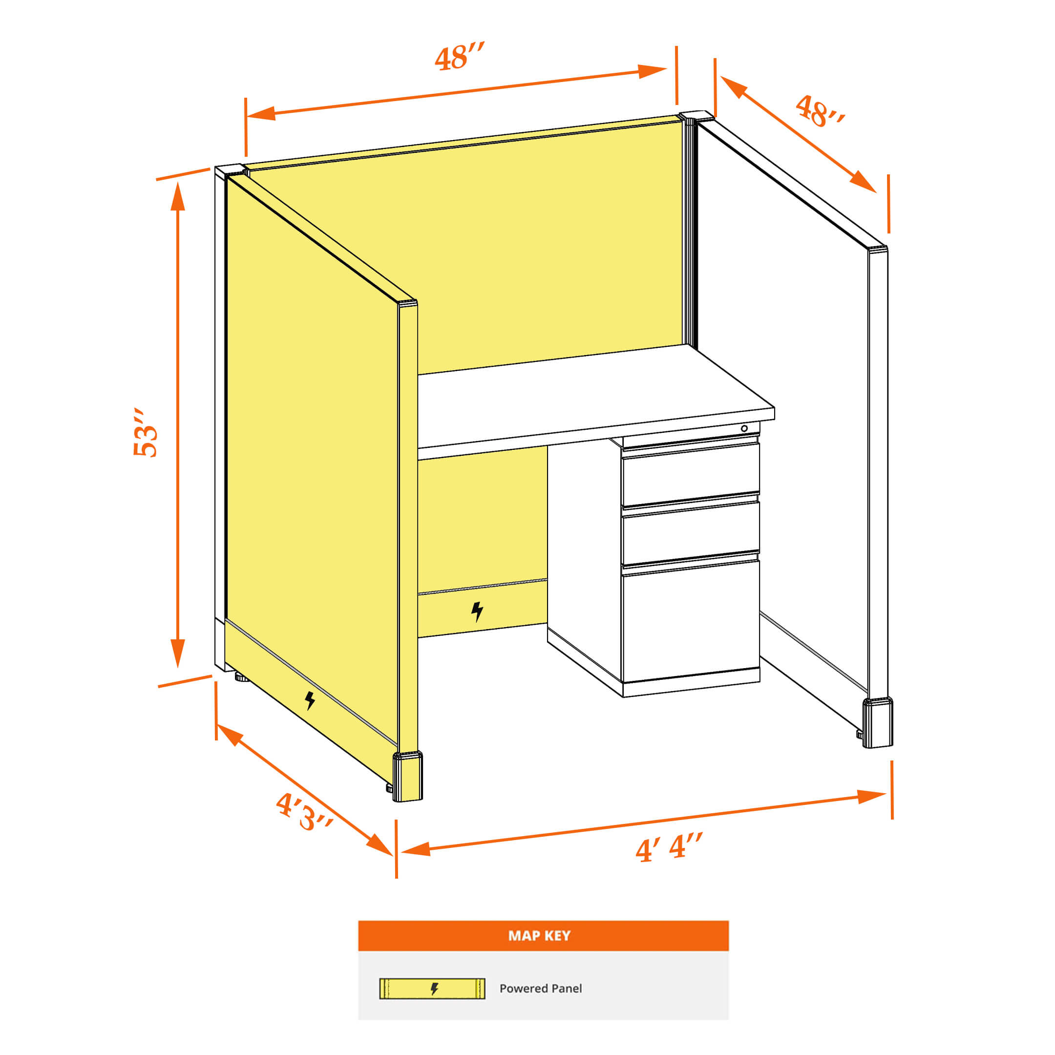 Hot desk CUB 1 53 P 44 WHT WH PSO Hot desk CUB 1 53 P 44 WHT WH PSO