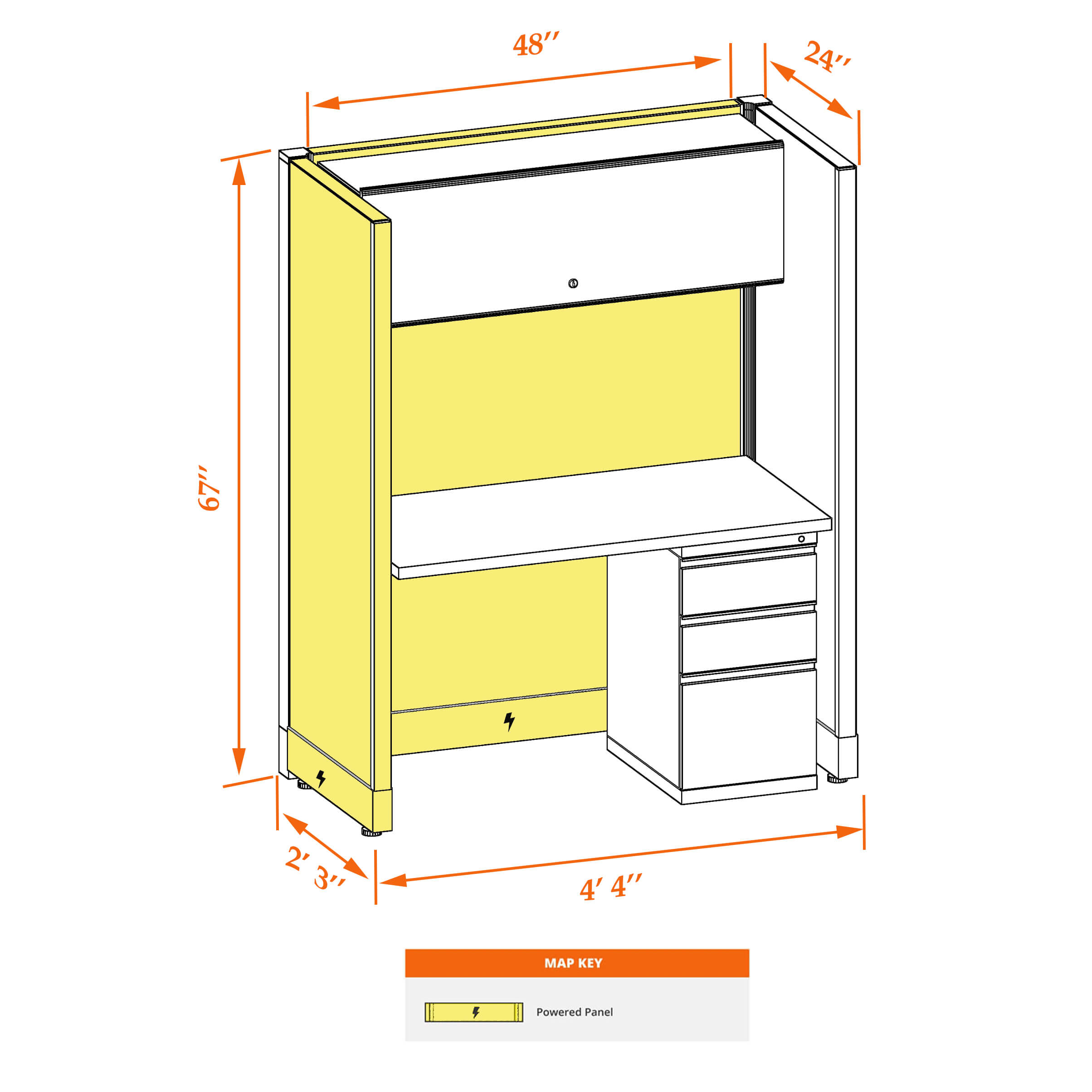 Hot desk CUB 1 67 P 24 WHT WH PSO Hot desk CUB 1 67 P 24 WHT WH PSO