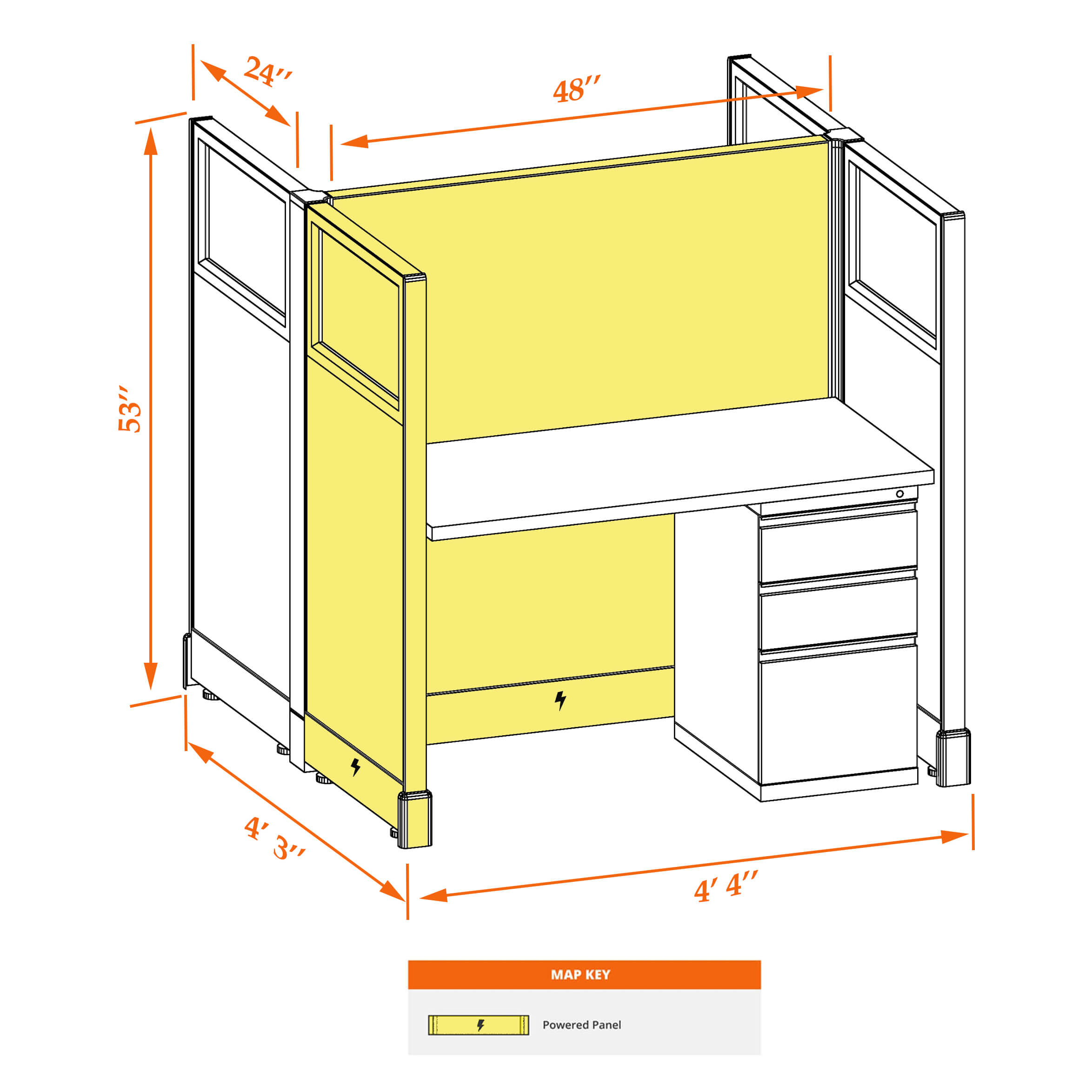 Hot desk CUB 2 53 P 24 G WHT WH PSO Hot desk CUB 2 53 P 24 G WHT WH PSO