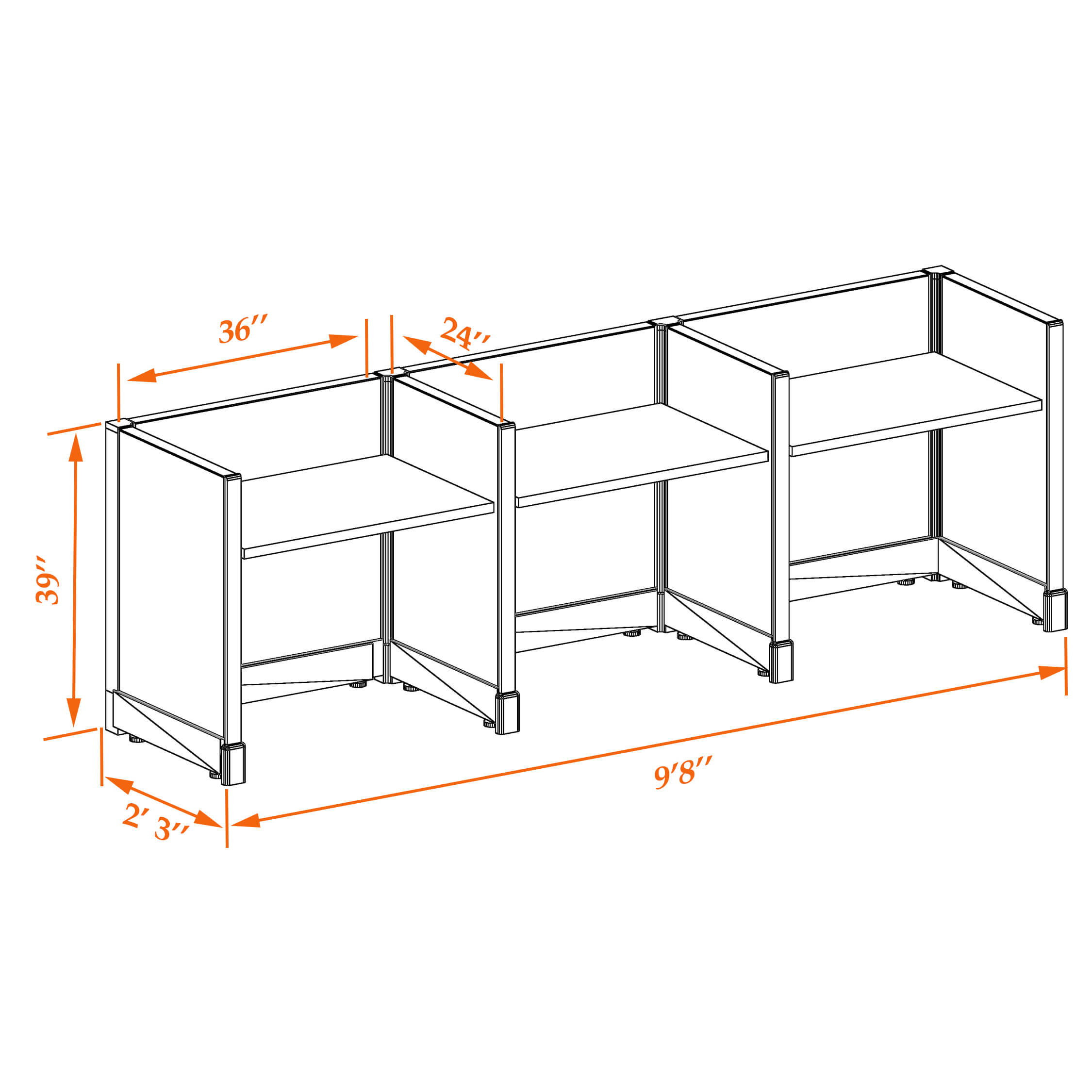Hot desk CUB 3 39 23 WHT WH PSO Hot desk CUB 3 39 23 WHT WH PSO
